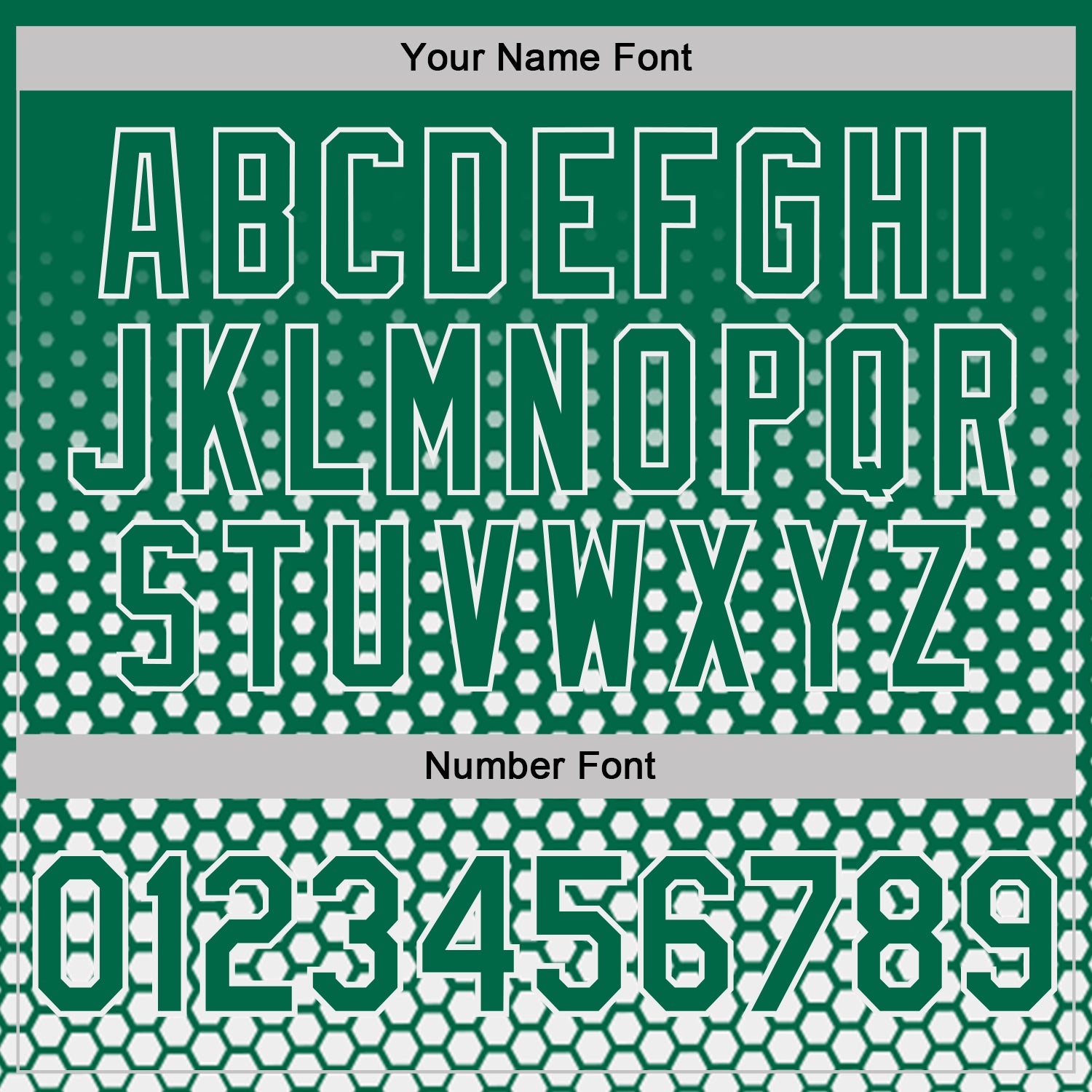 Custom Kelly Green-White Geometric Hexagonal Dot Gradient Performance T-Shirt view 4
