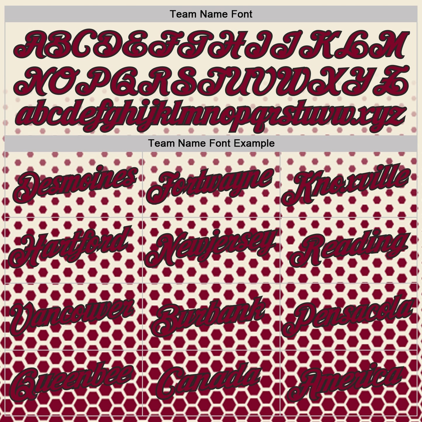 Custom Cream Maroon-Black Geometric Hexagonal Dot Gradient Performance T-Shirt view 3