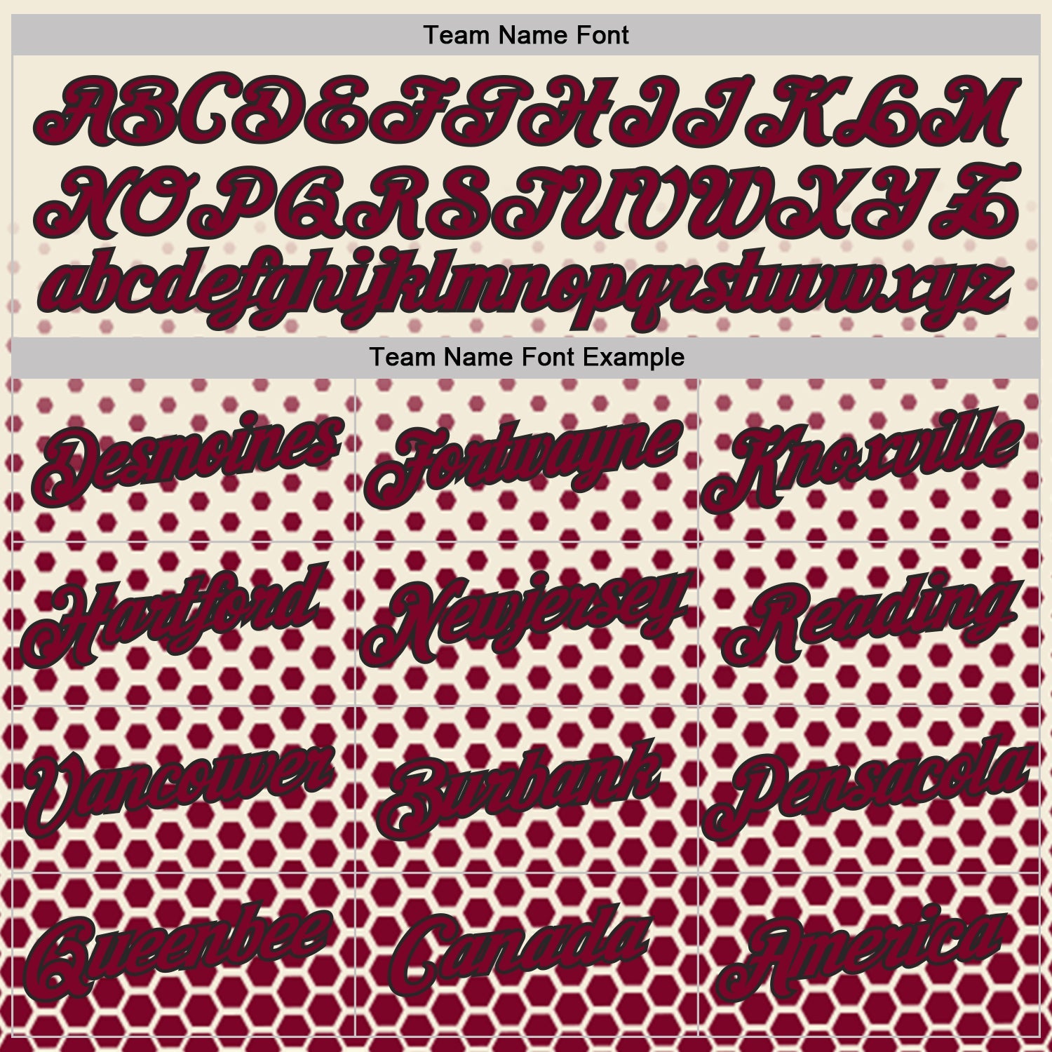 Custom Cream Maroon-Black Geometric Hexagonal Dot Gradient Performance T-Shirt view 3