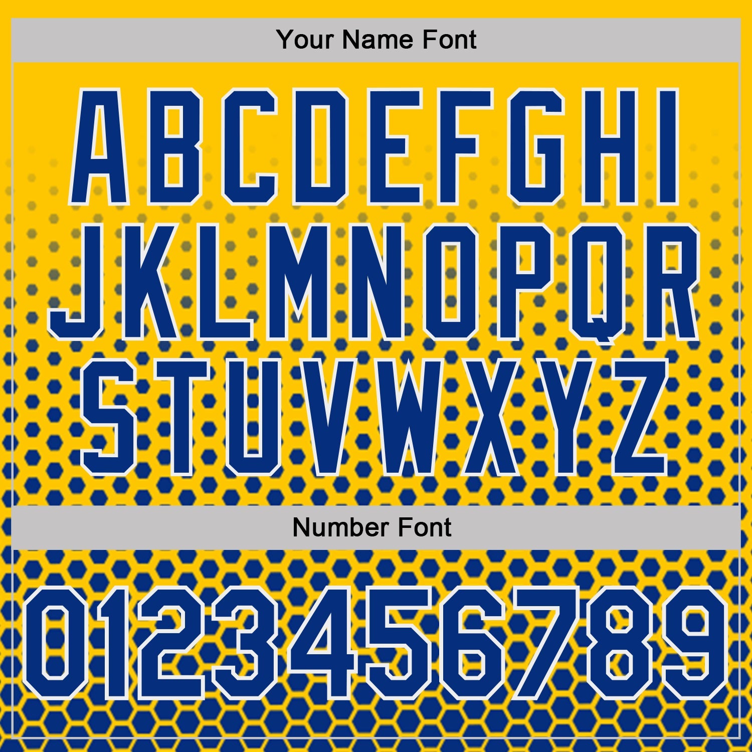 Custom Yellow Royal-White Geometric Hexagonal Dot Gradient Performance T-Shirt view 4