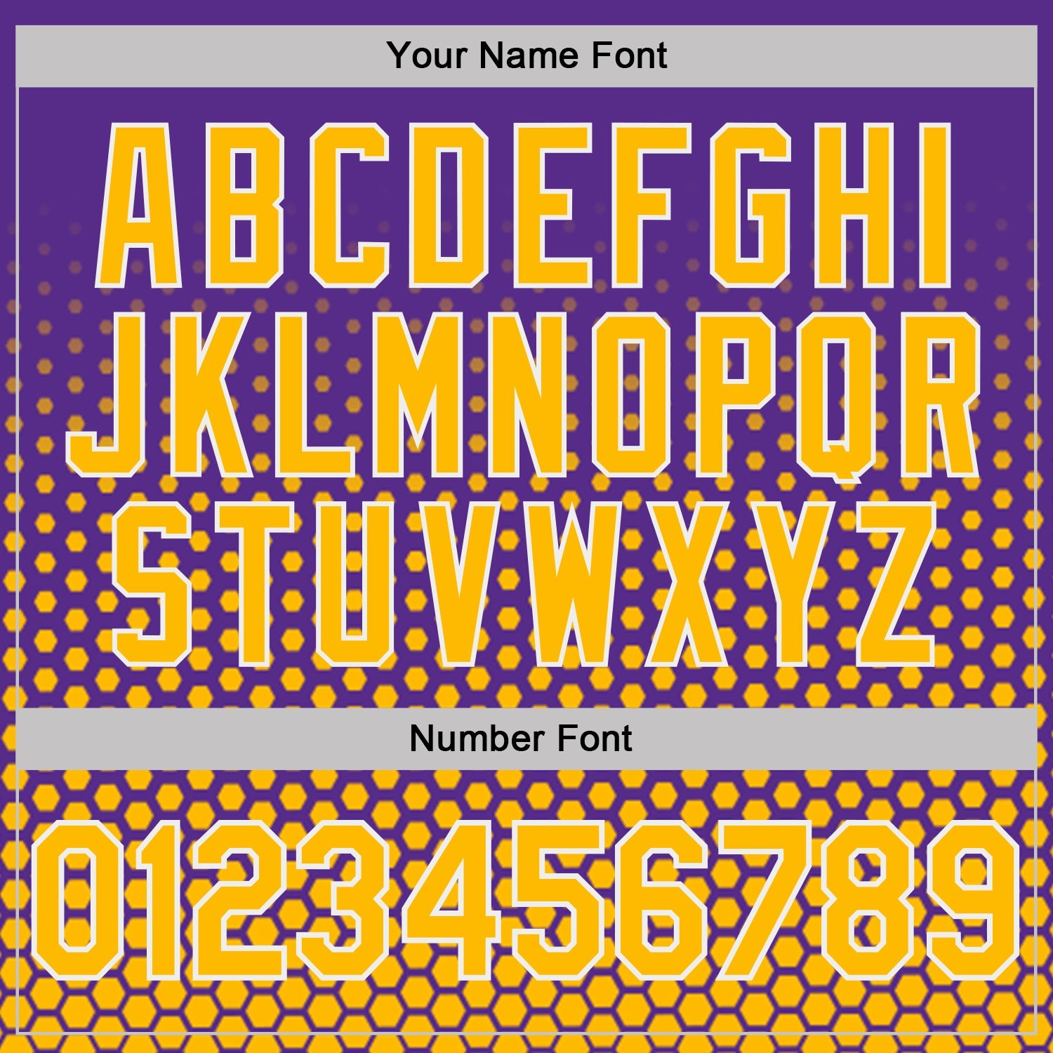 Custom Purple Gold-White Geometric Hexagonal Dot Gradient Performance T-Shirt view 4