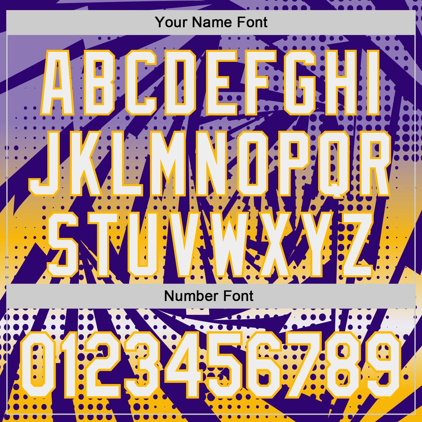 Custom Purple White-Gold Lightning Gradient Dot Authentic Baseball Jersey view 5