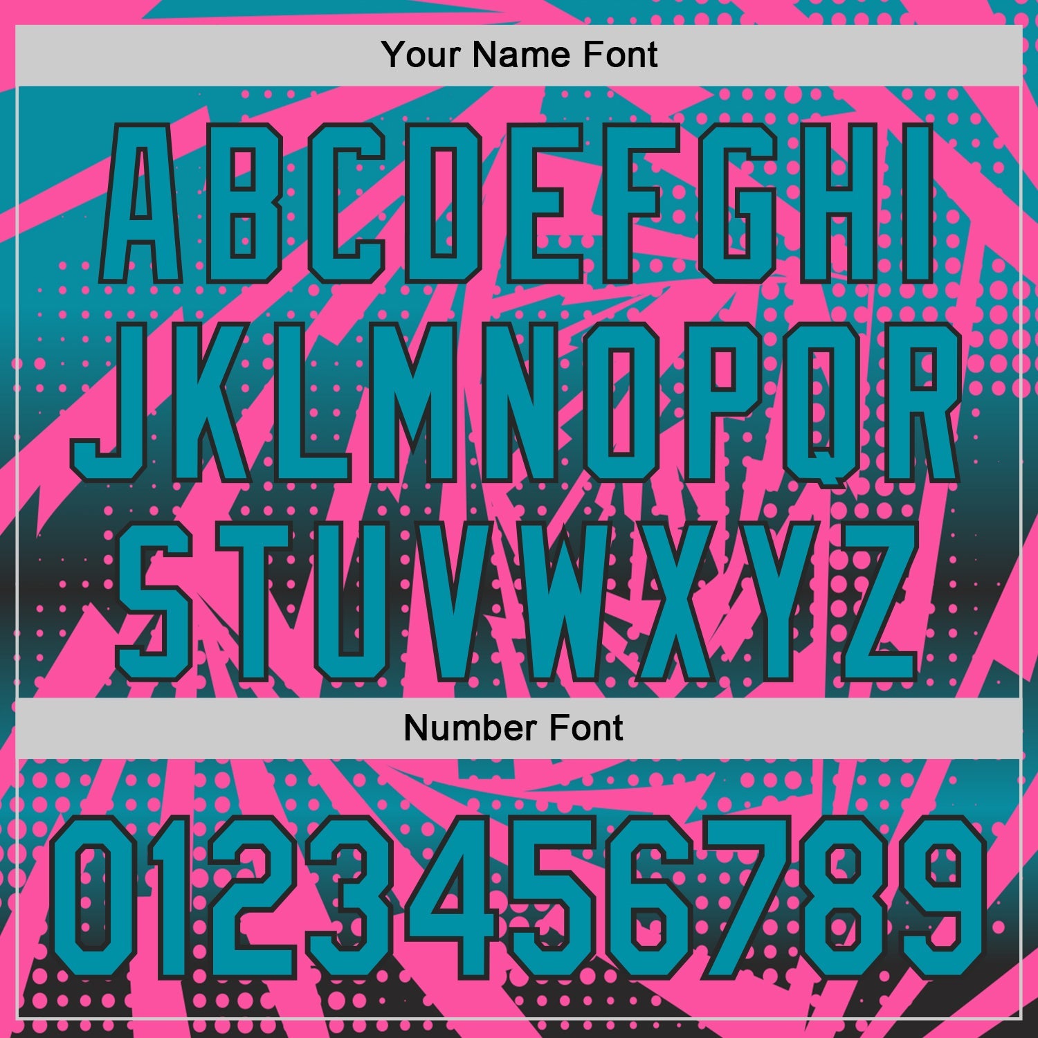 Custom Pink Teal-Black Lightning Gradient Dot Authentic Baseball Jersey view 5