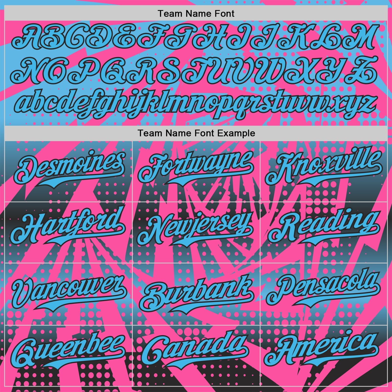 Custom Pink Sky Blue-Black Lightning Gradient Dot Authentic Baseball Jersey view 4