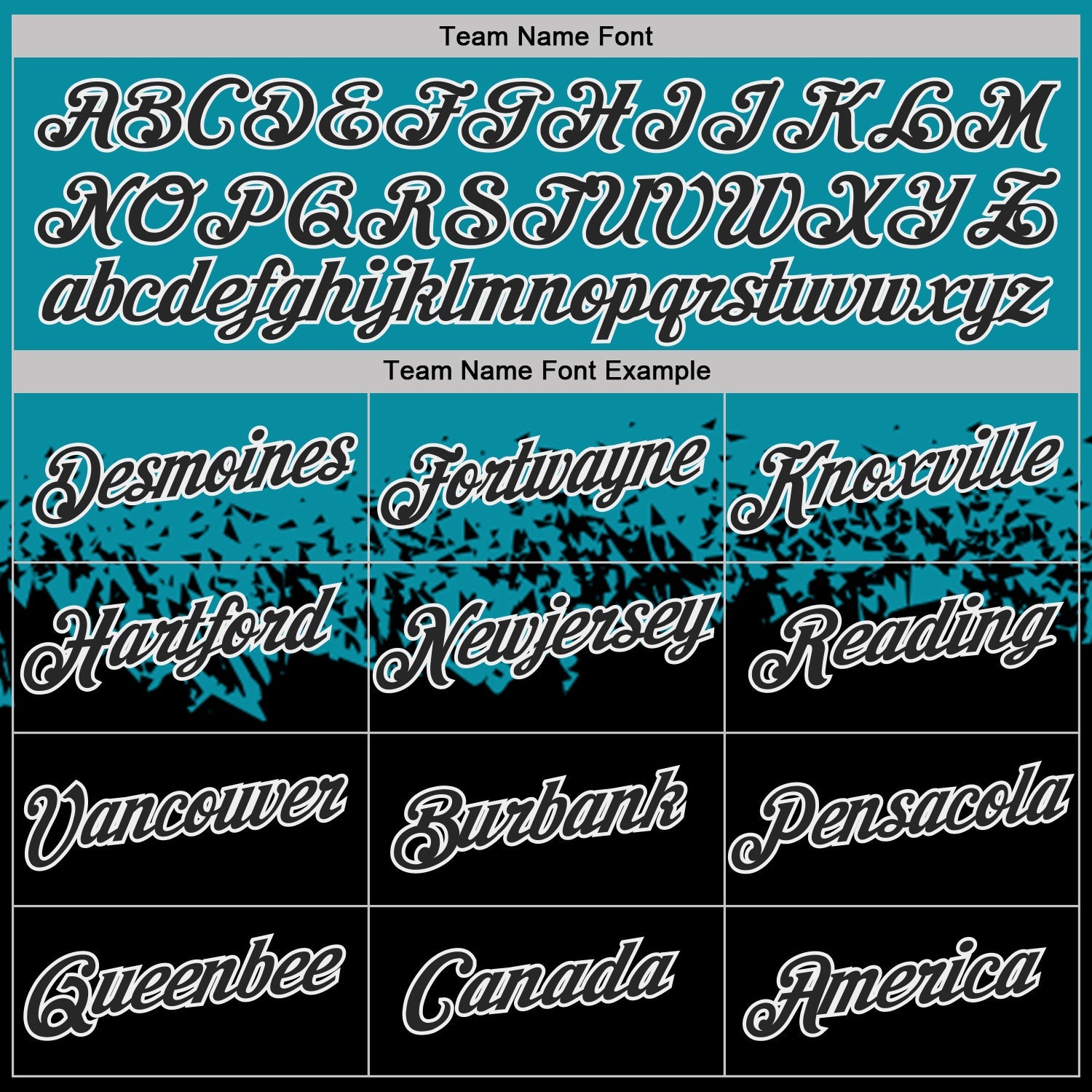 Custom Teal Black-White Fade Geometric Splatter Fragmented Shards Performance T-Shirt view 3