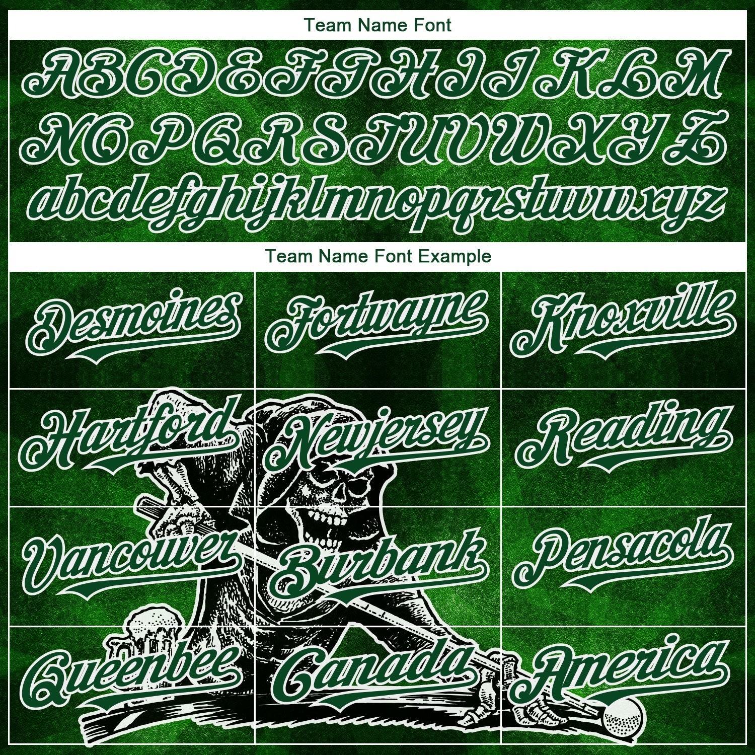 Custom Green White 3D Pattern Design A Skeleton Playing Billiards While Drinking A Beer Authentic Baseball Jersey view 4