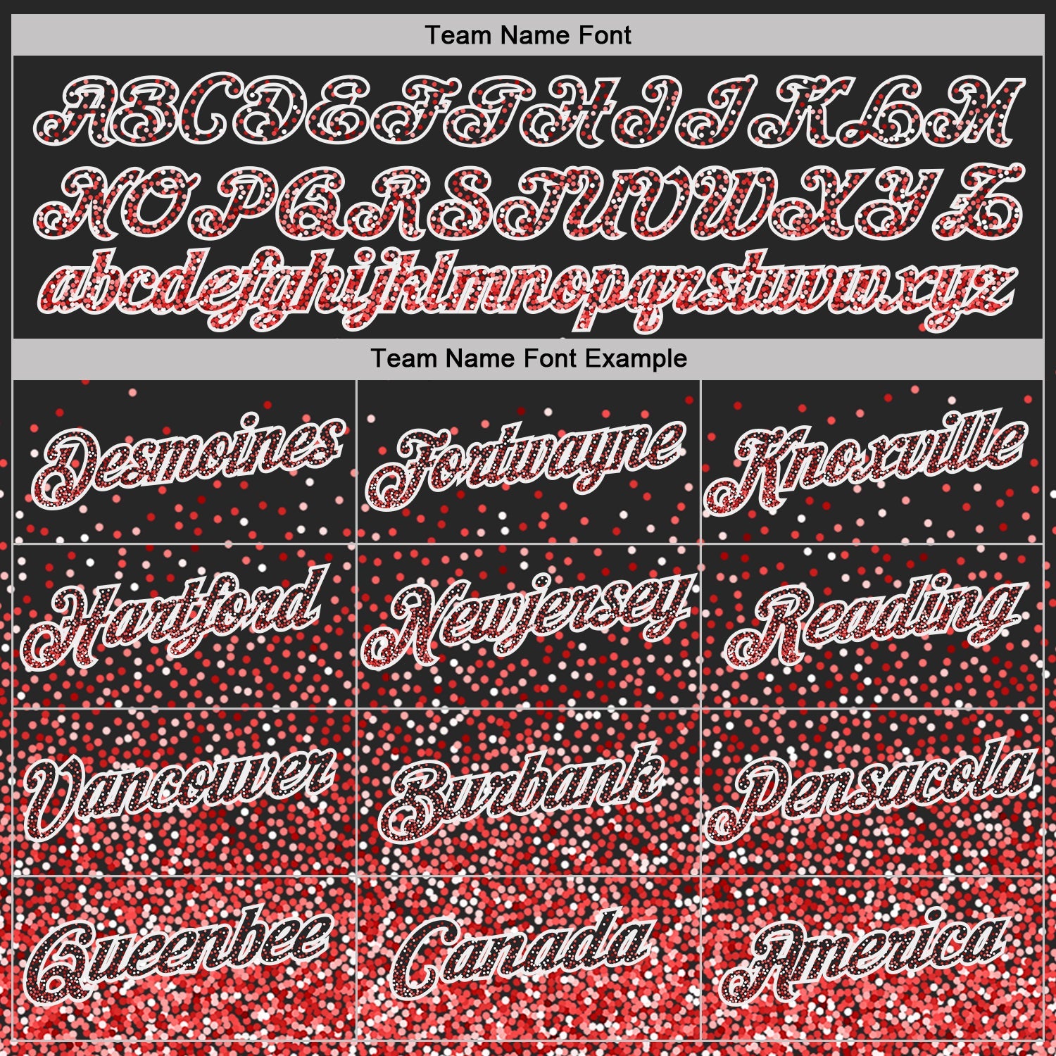 Custom Black Red-White Colorful Sparkle Gradient Dots Performance T-Shirt view 3