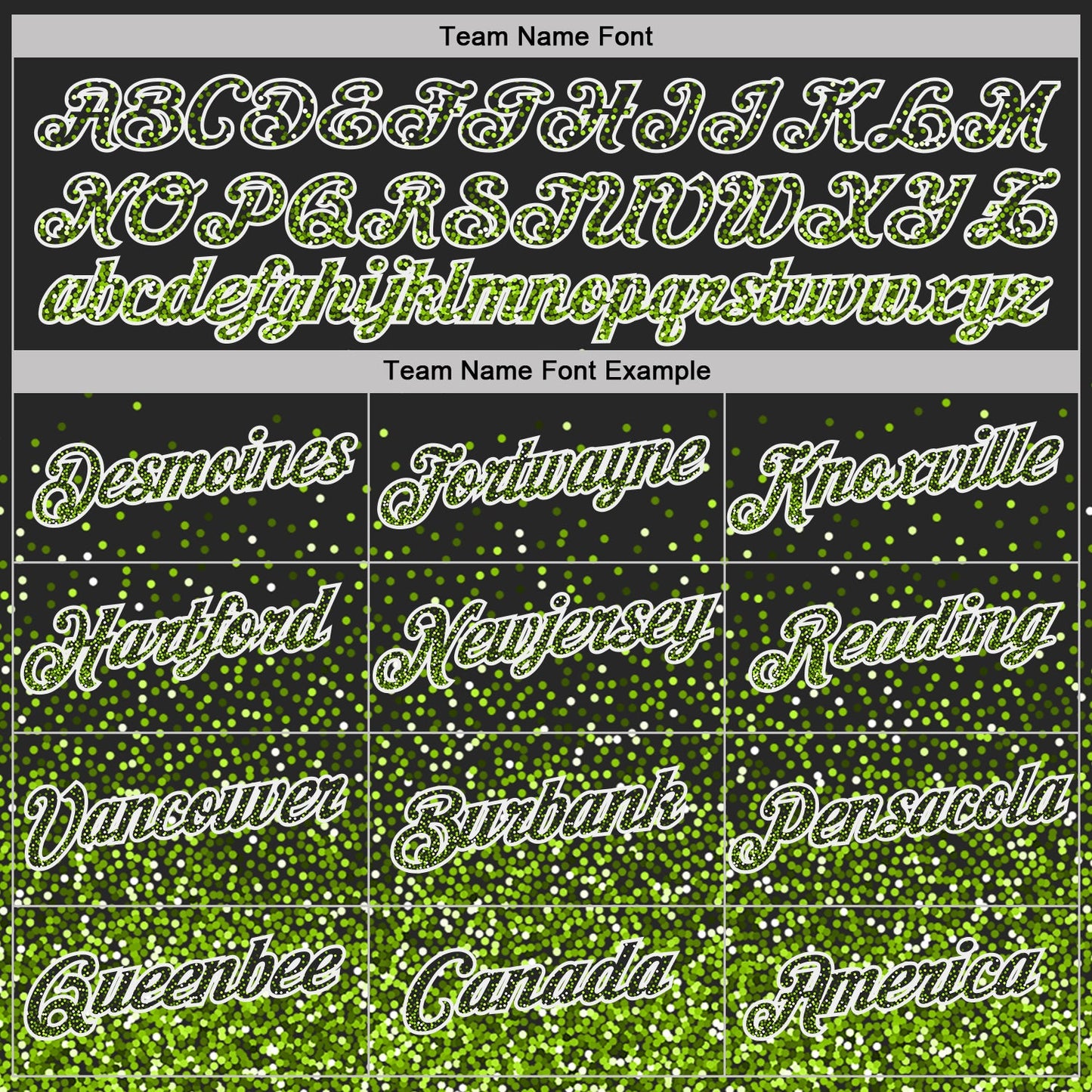Custom Black Neon Green-White Colorful Sparkle Gradient Dots Performance T-Shirt view 3