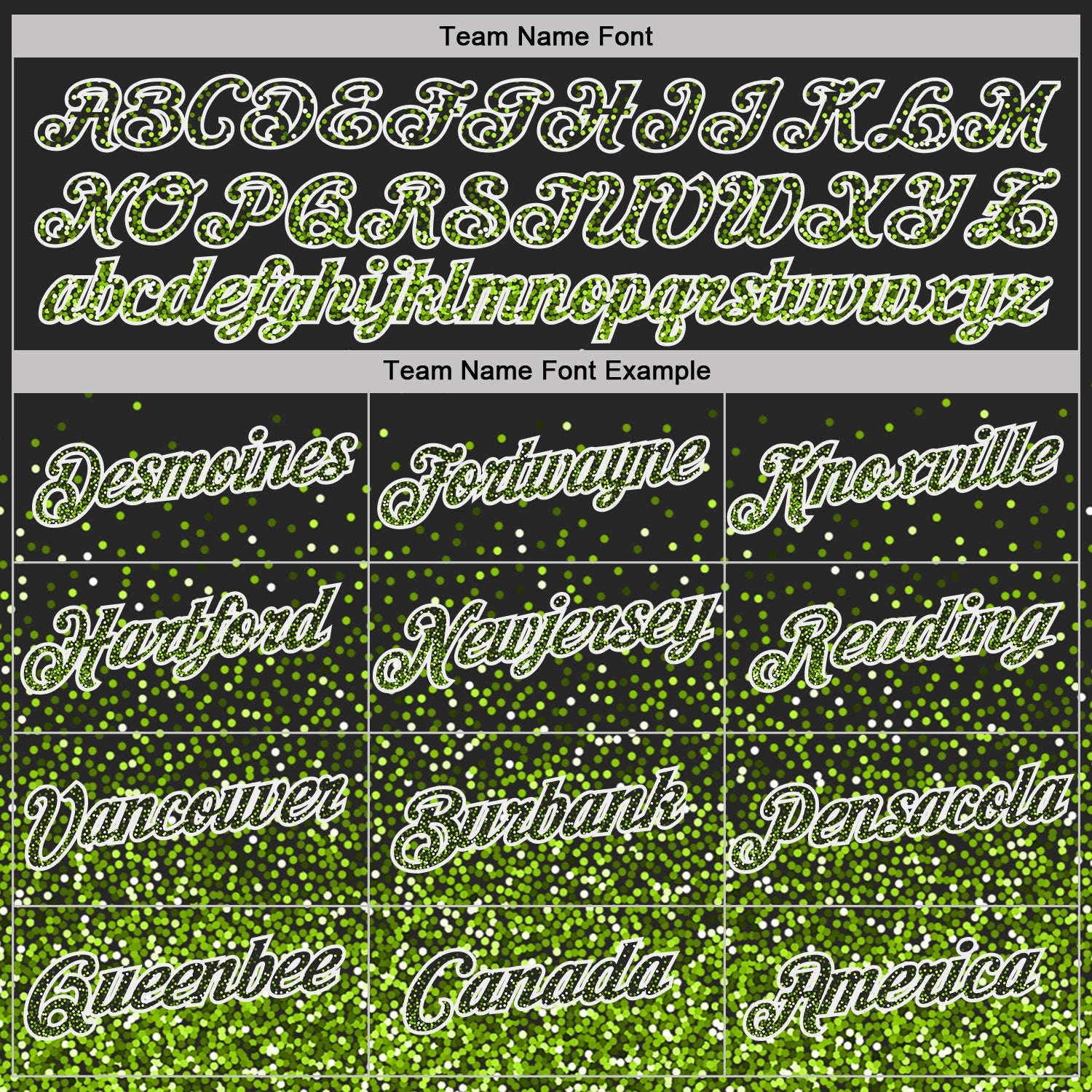 Custom Black Neon Green-White Colorful Sparkle Gradient Dots Performance T-Shirt view 3