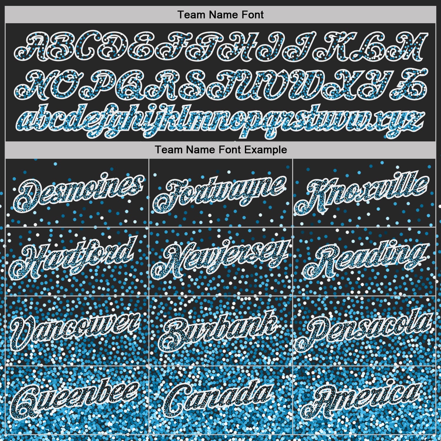 Custom Black Sky Blue-White Colorful Sparkle Gradient Dots Performance T-Shirt view 3