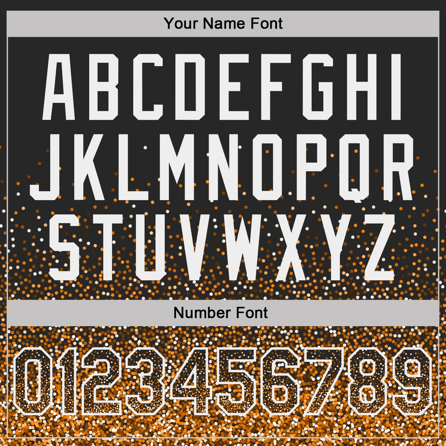 Custom Black Bay Orange-White Colorful Sparkle Gradient Dots Performance T-Shirt view 4