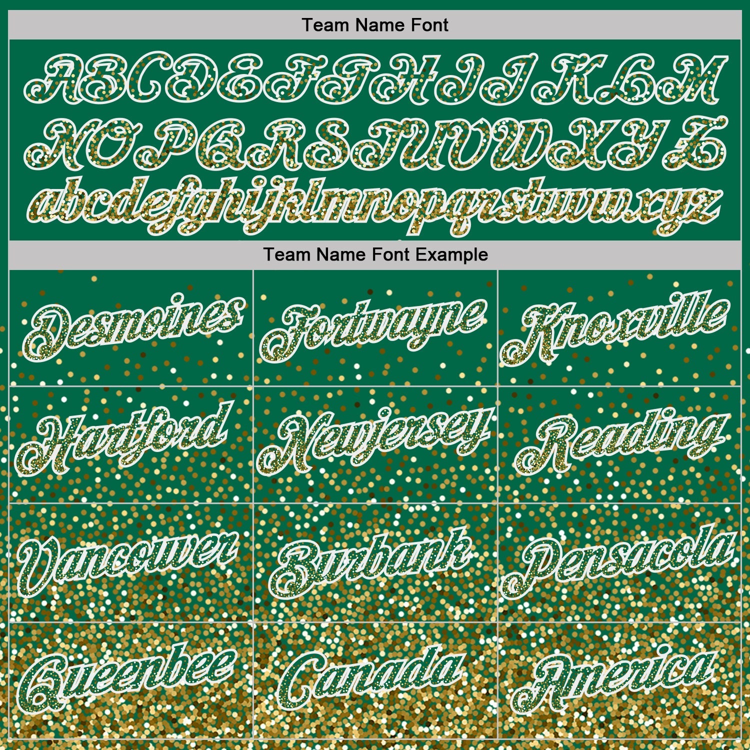 Custom Kelly Green Old Gold-White Colorful Sparkle Gradient Dots Performance T-Shirt view 3
