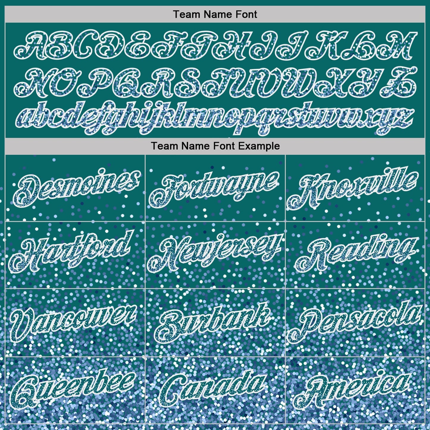 Custom Teal Light Blue-White Colorful Sparkle Gradient Dots Performance T-Shirt view 3