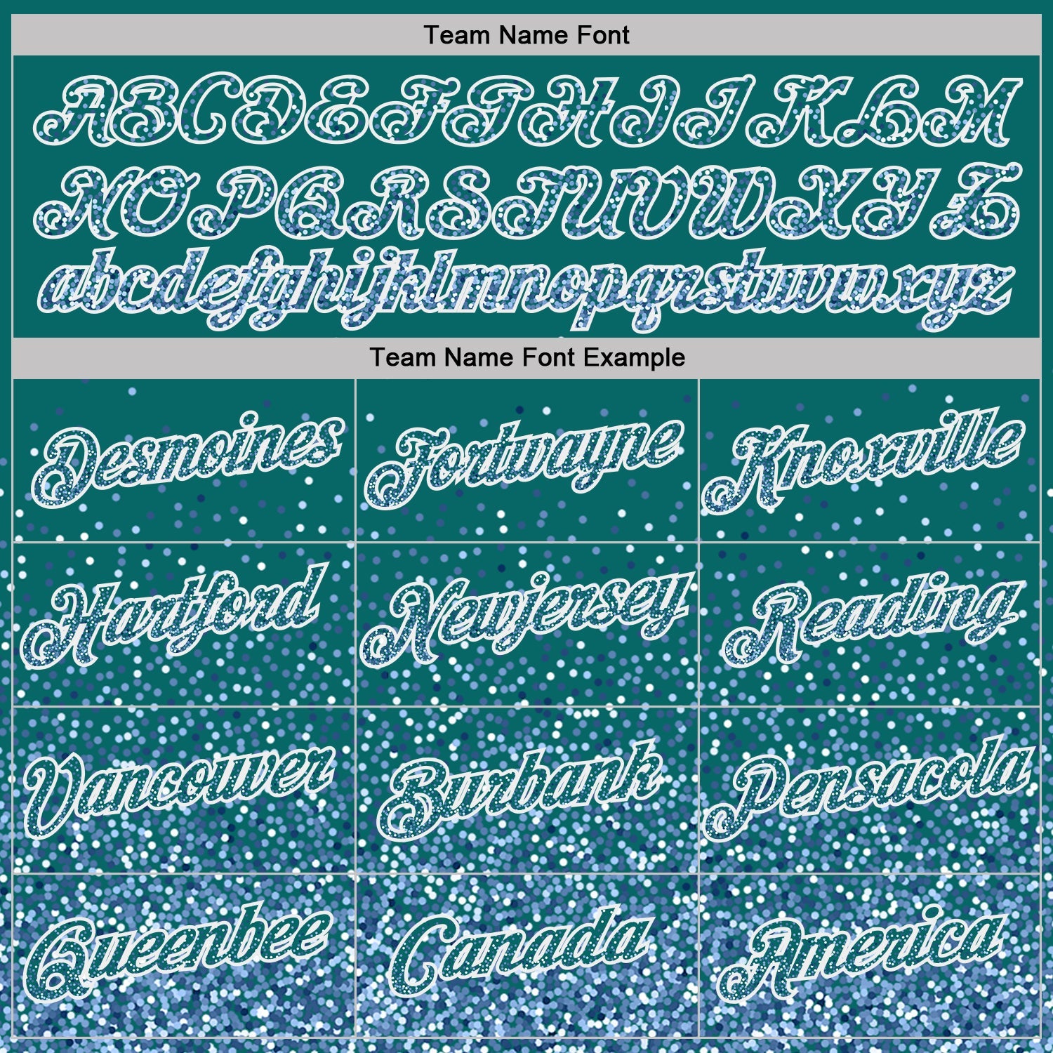 Custom Teal Light Blue-White Colorful Sparkle Gradient Dots Performance T-Shirt view 3