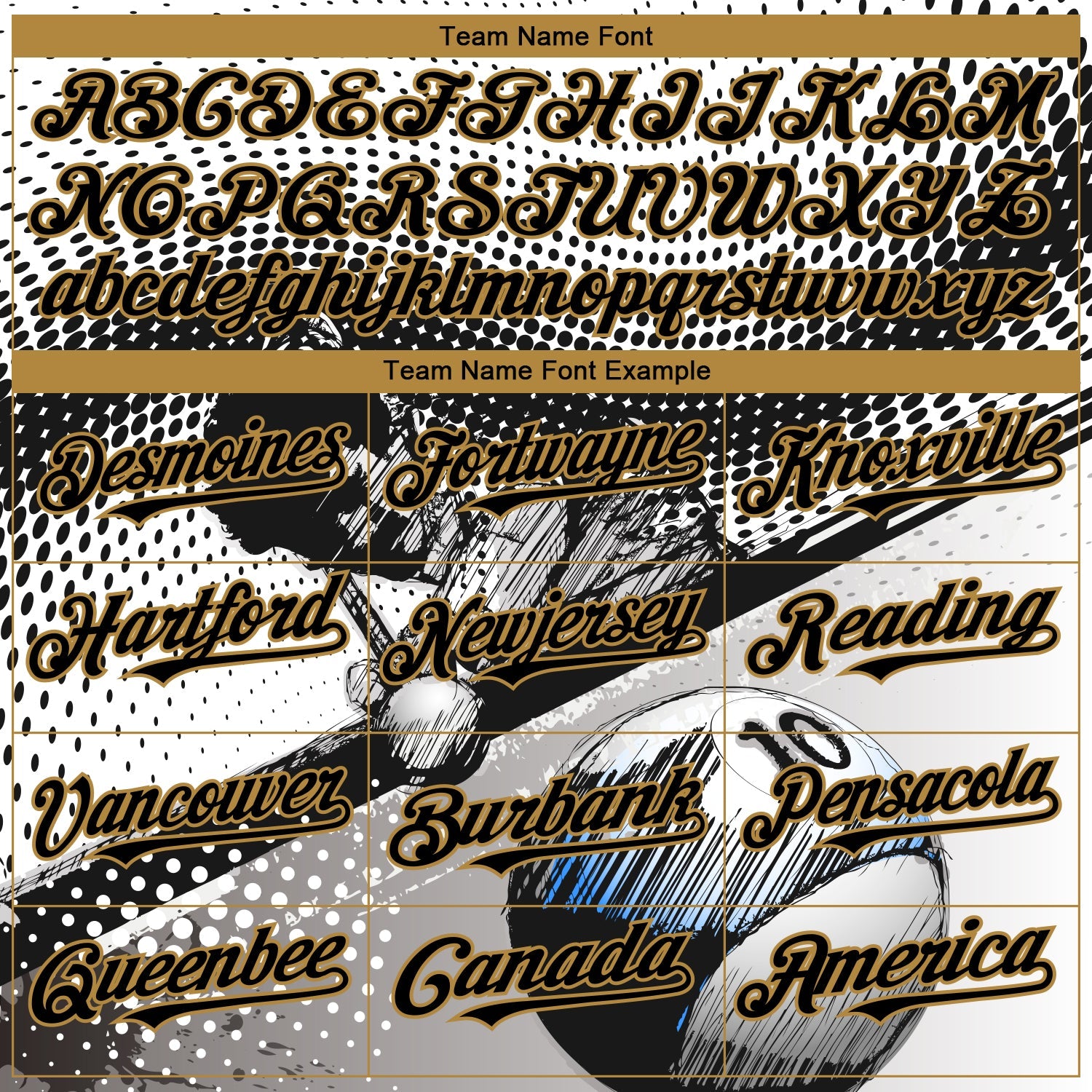 Custom White Black-Old Gold 3D Pattern Design Billiards Authentic Baseball Jersey view 4