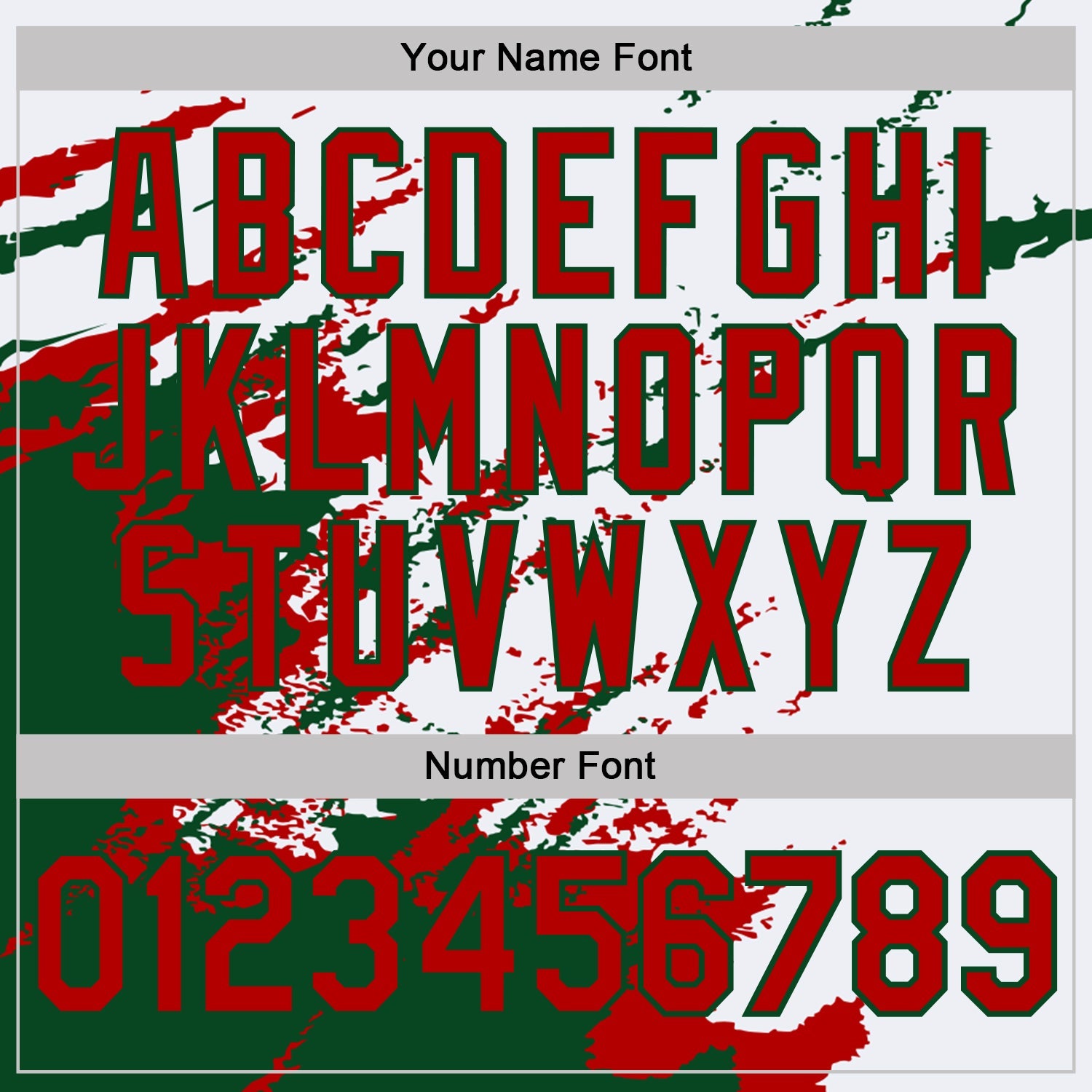 Custom White Red-Green Brush Stroke Shatter Splatter Performance T-Shirt view 4