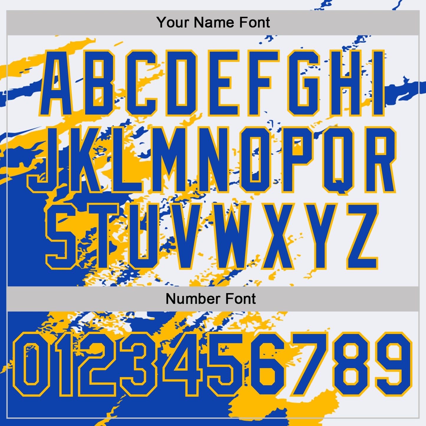 Custom White Thunder Blue-Gold Brush Stroke Shatter Splatter Performance T-Shirt view 4