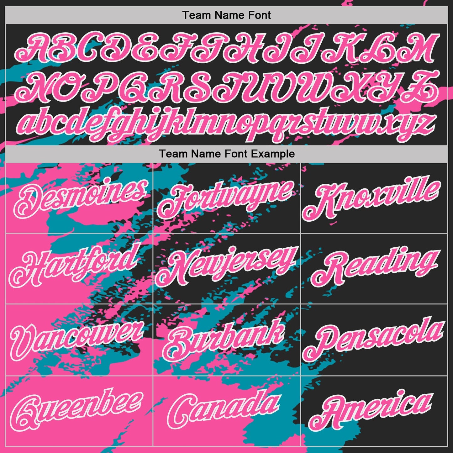 Custom Black Pink Teal-White Brush Stroke Shatter Splatter Performance T-Shirt view 3