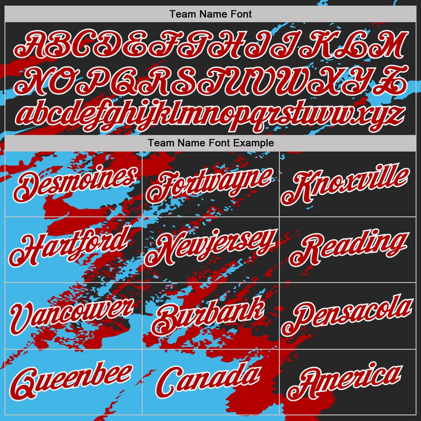 Custom Black Red Sky Blue-White Brush Stroke Shatter Splatter Performance T-Shirt view 3