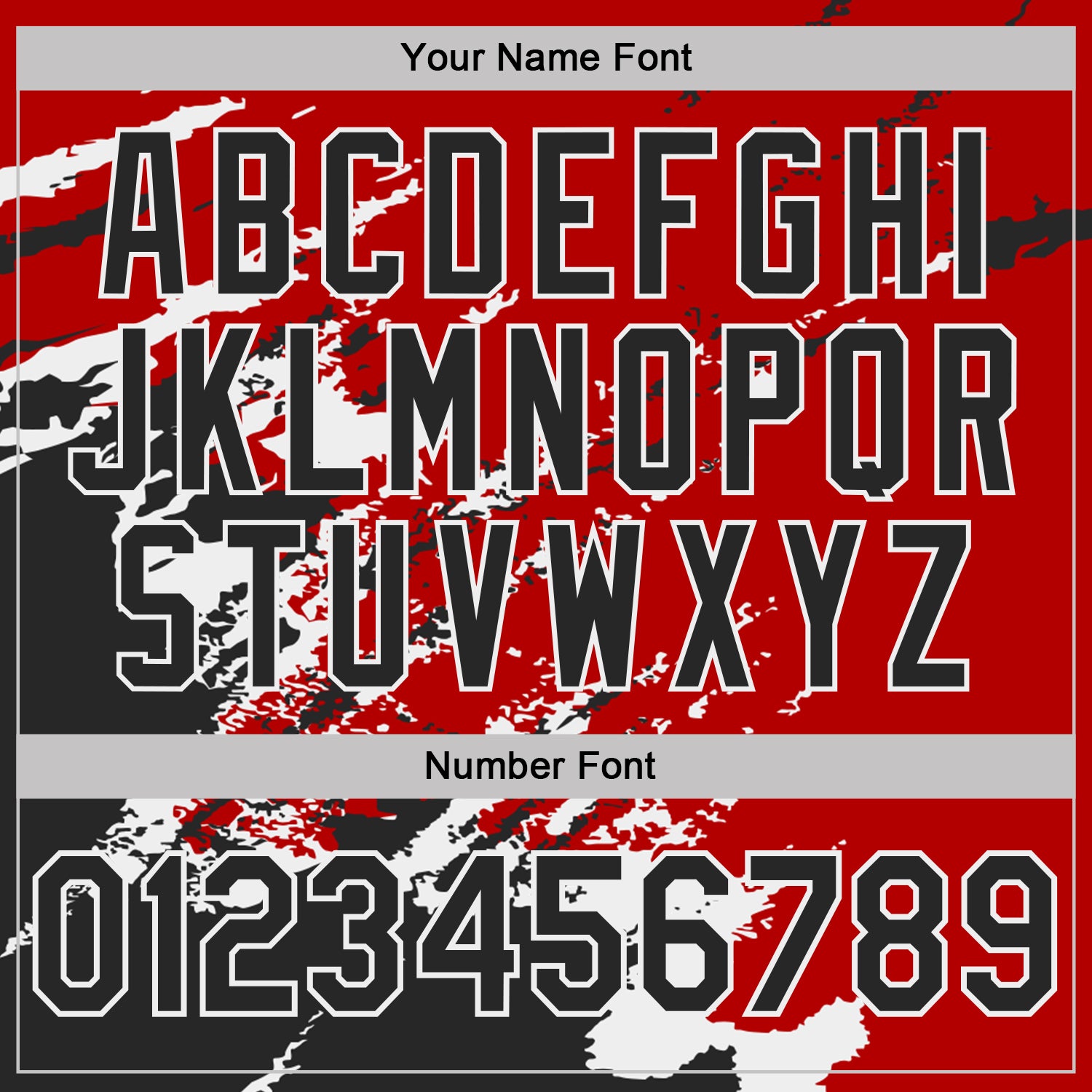 Custom Red Black-White Brush Stroke Shatter Splatter Performance T-Shirt view 4