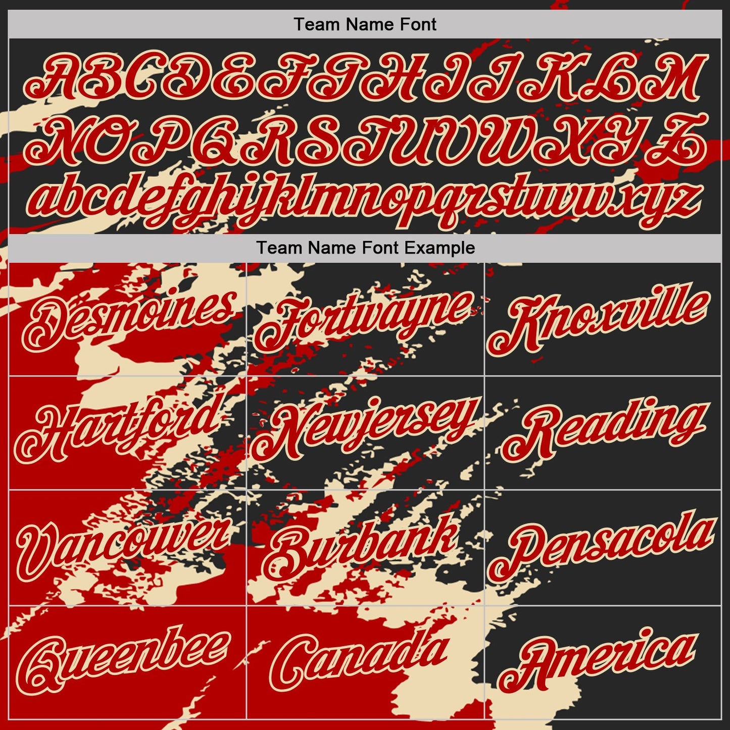 Custom Black Red-Cream Brush Stroke Shatter Splatter Performance T-Shirt view 3
