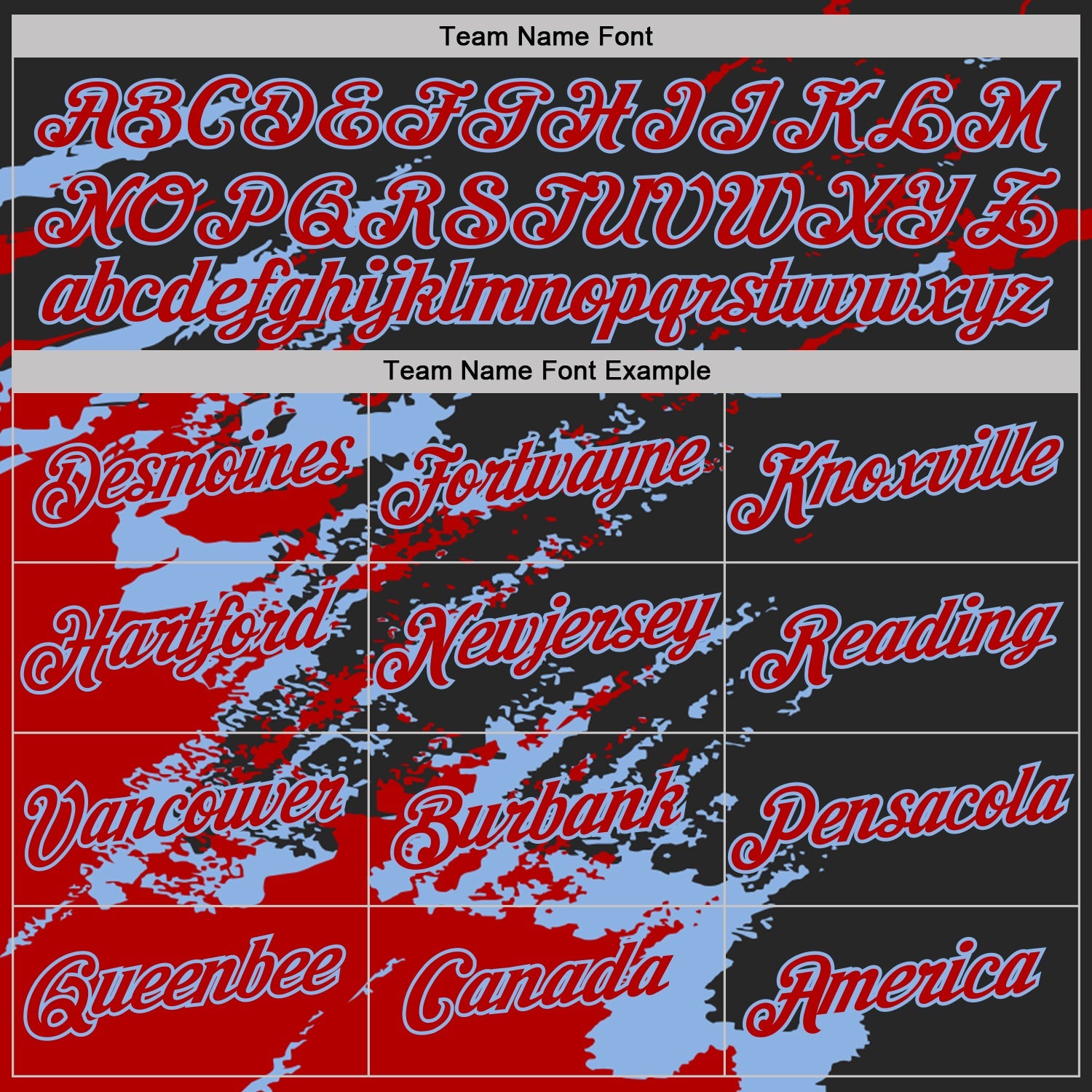 Custom Black Red-Light Blue Brush Stroke Shatter Splatter Performance T-Shirt view 3