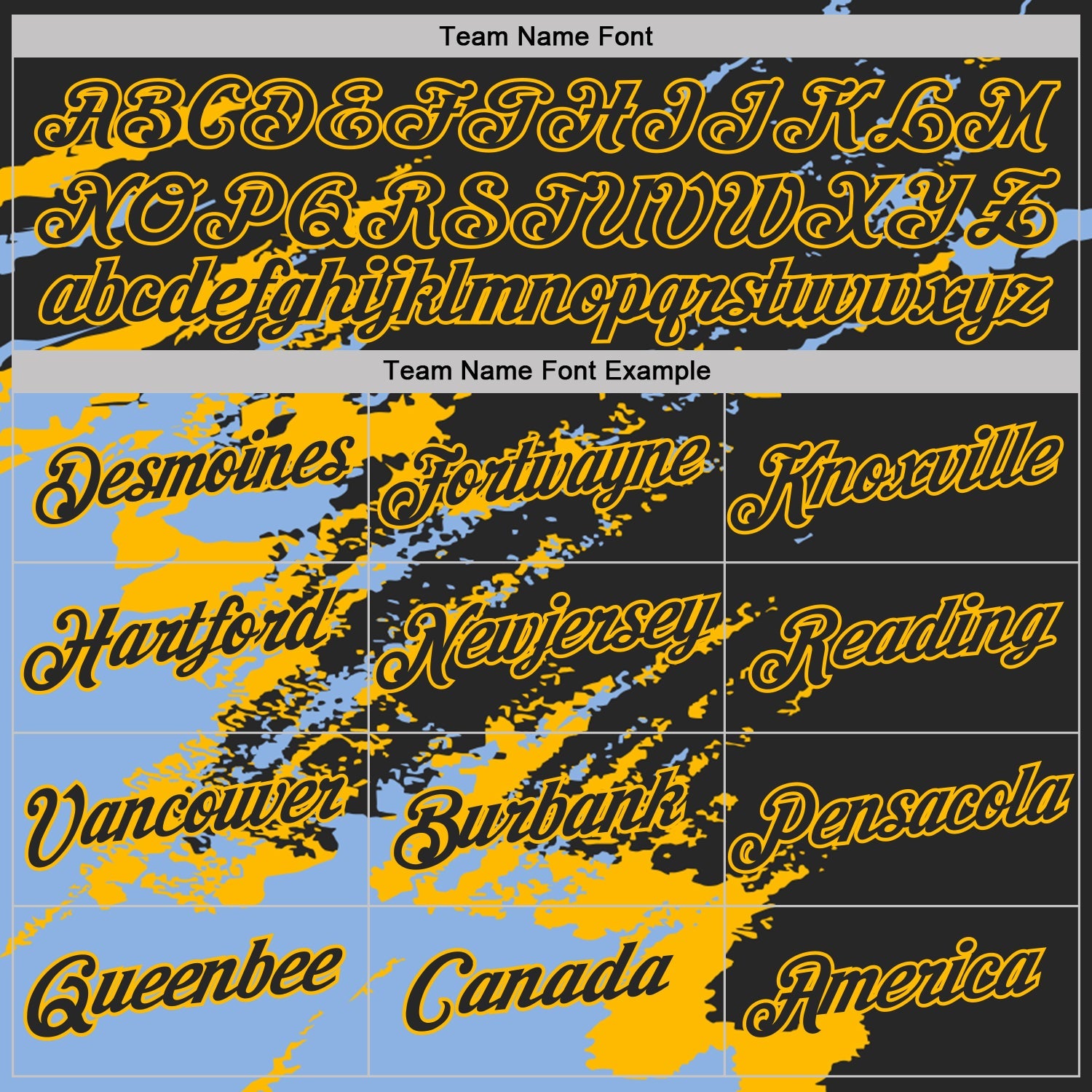 Custom Black Light Blue-Gold Brush Stroke Shatter Splatter Performance T-Shirt view 3