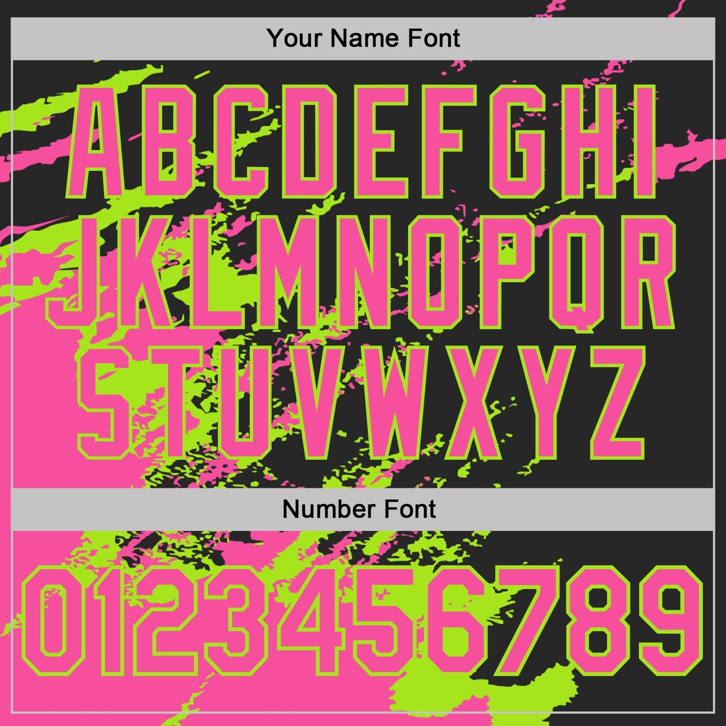 Custom Black Pink-Neon Green Brush Stroke Shatter Splatter Performance T-Shirt view 4