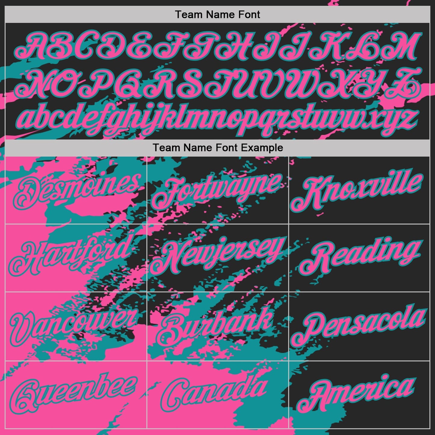 Custom Black Pink-Teal Brush Stroke Shatter Splatter Performance T-Shirt view 3