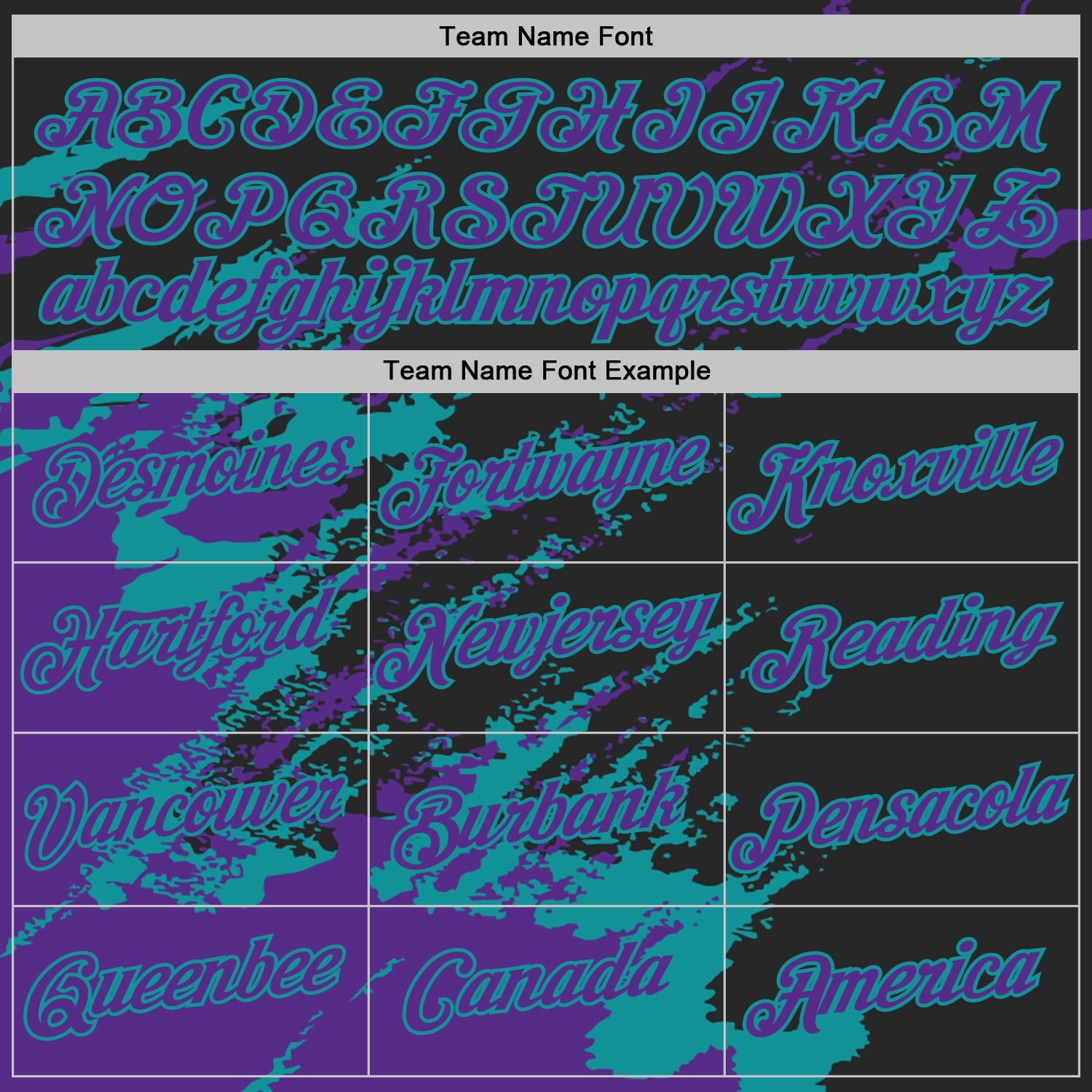Custom Black Purple-Teal Brush Stroke Shatter Splatter Performance T-Shirt view 3