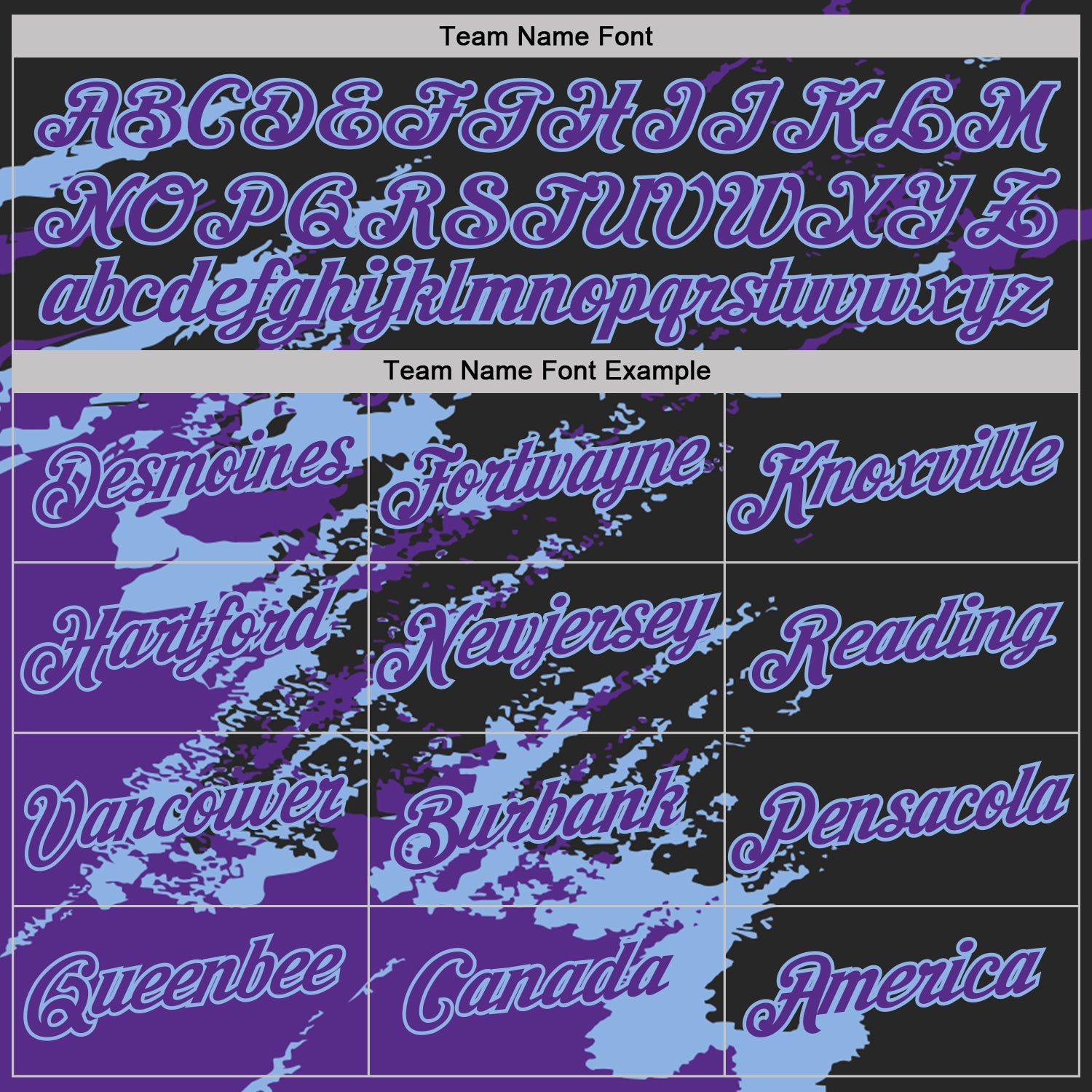 Custom Black Purple-Light Blue Brush Stroke Shatter Splatter Performance T-Shirt view 3