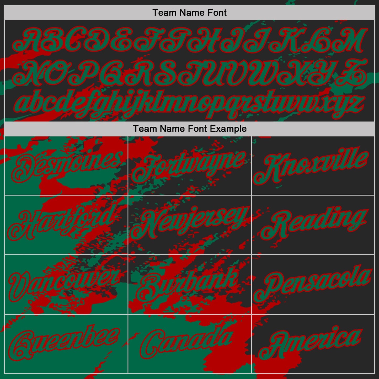 Custom Black Kelly Green-Red Brush Stroke Shatter Splatter Performance T-Shirt view 3