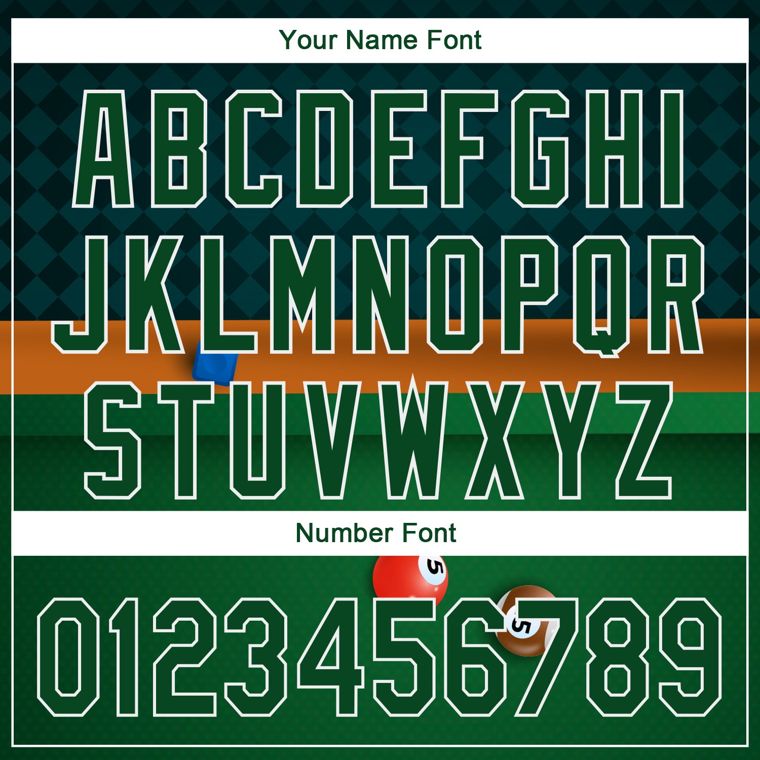 Custom Green White 3D Pattern Design Billiards Authentic Baseball Jersey view 5