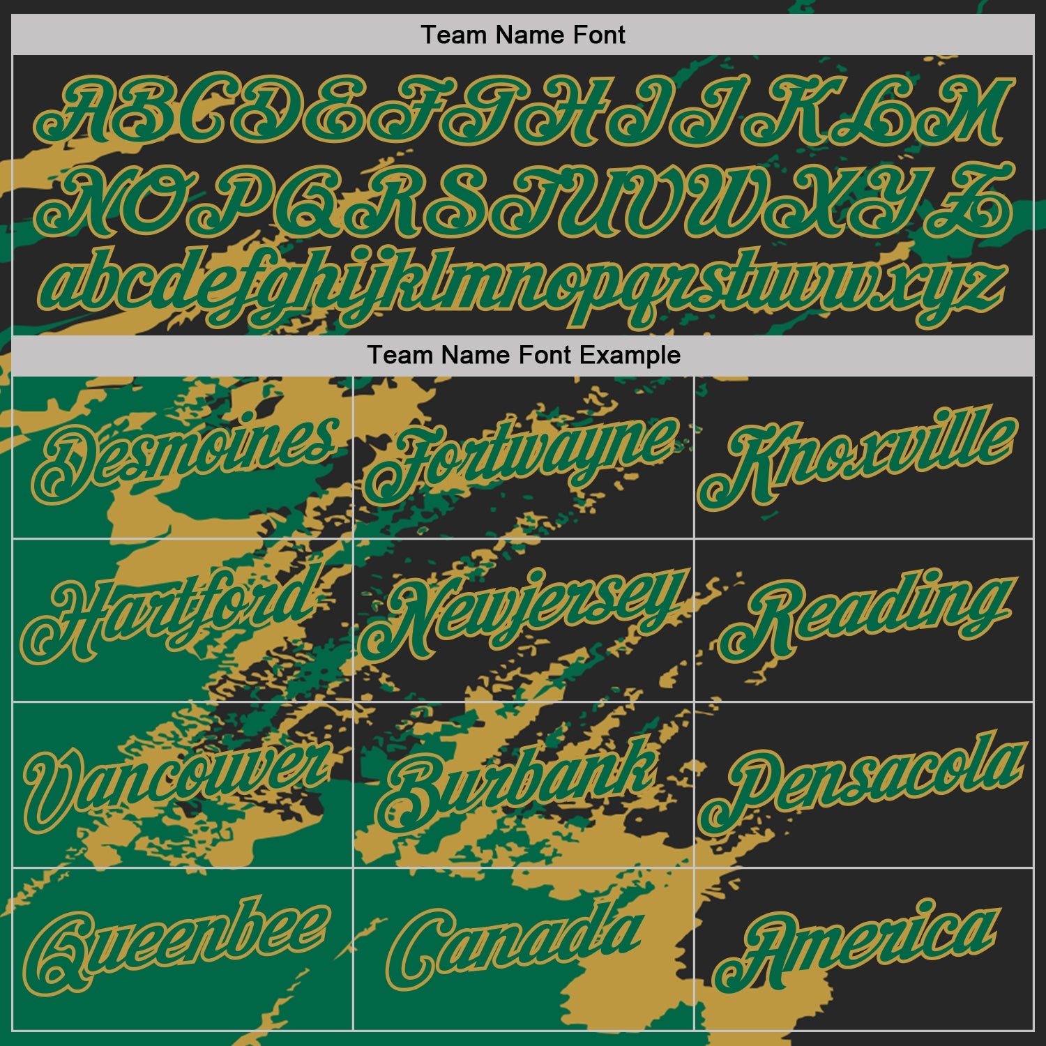 Custom Black Kelly Green-Old Gold Brush Stroke Shatter Splatter Performance T-Shirt view 3
