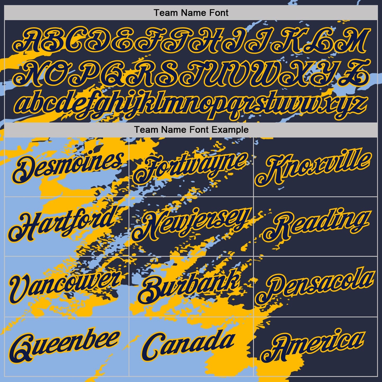 Custom Navy Light Blue-Gold Brush Stroke Shatter Splatter Performance T-Shirt view 3