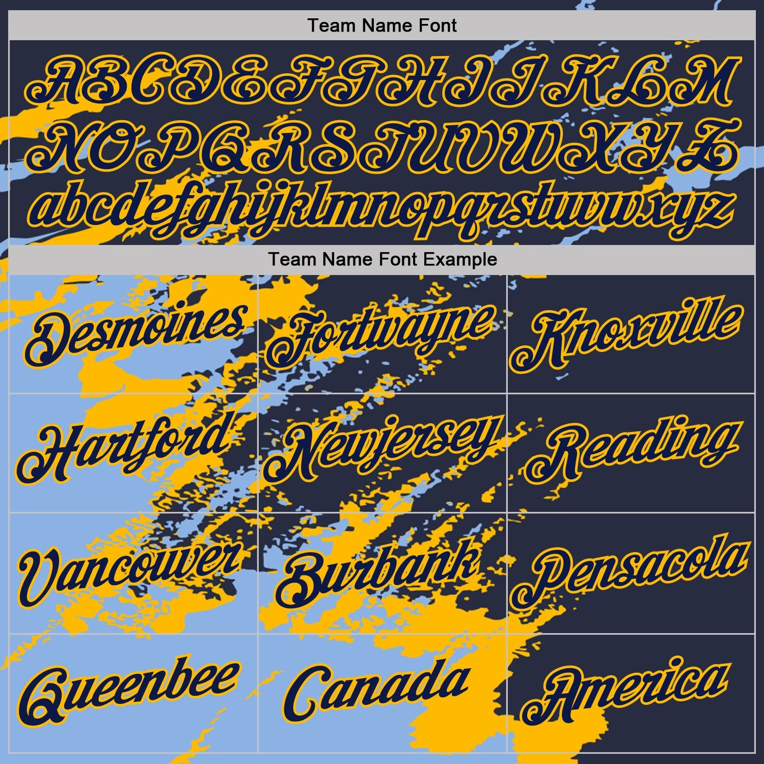 Custom Navy Light Blue-Gold Brush Stroke Shatter Splatter Performance T-Shirt view 3