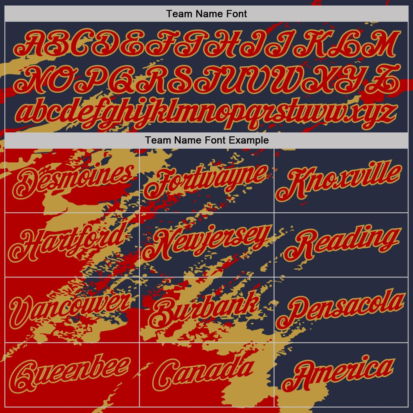 Custom Navy Red-Old Gold Brush Stroke Shatter Splatter Performance T-Shirt view 3