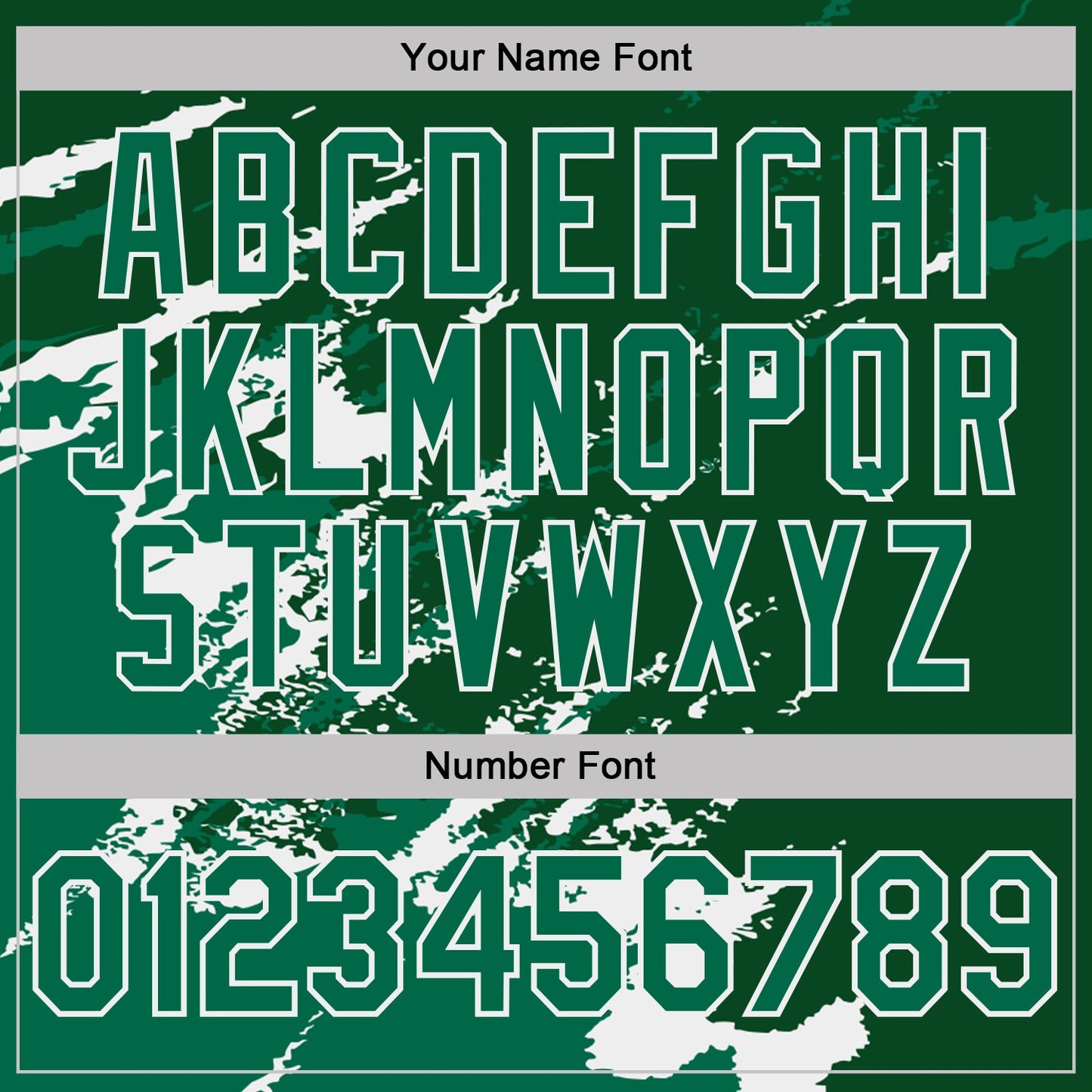 Custom Green Kelly Green-White Brush Stroke Shatter Splatter Performance T-Shirt view 4