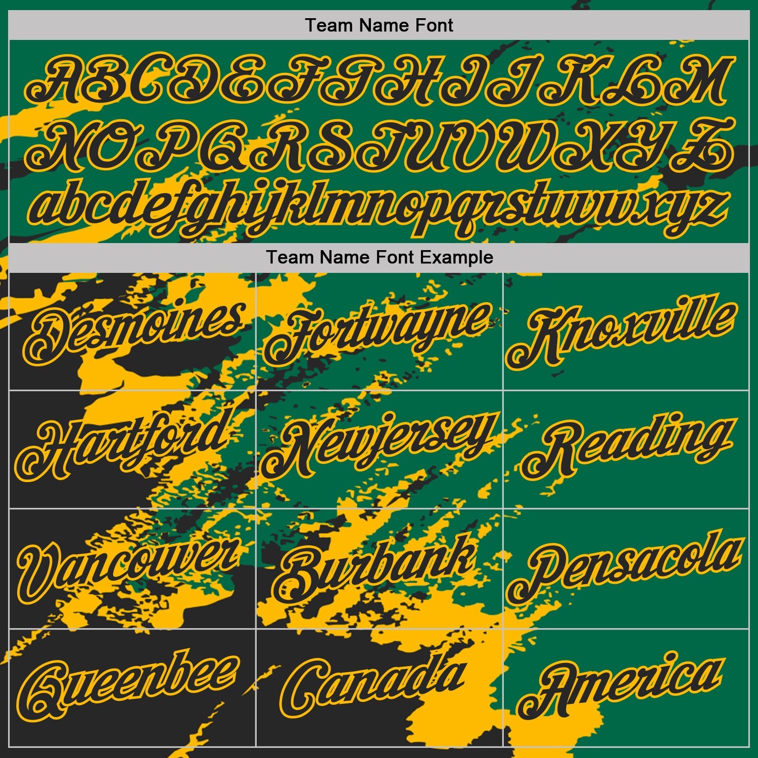 Custom Kelly Green Black-Gold Brush Stroke Shatter Splatter Performance T-Shirt view 3