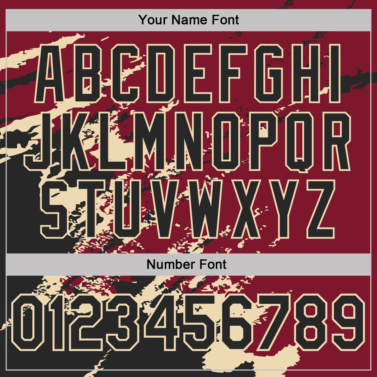 Custom Crimson Black-Cream Brush Stroke Shatter Splatter Performance T-Shirt view 4