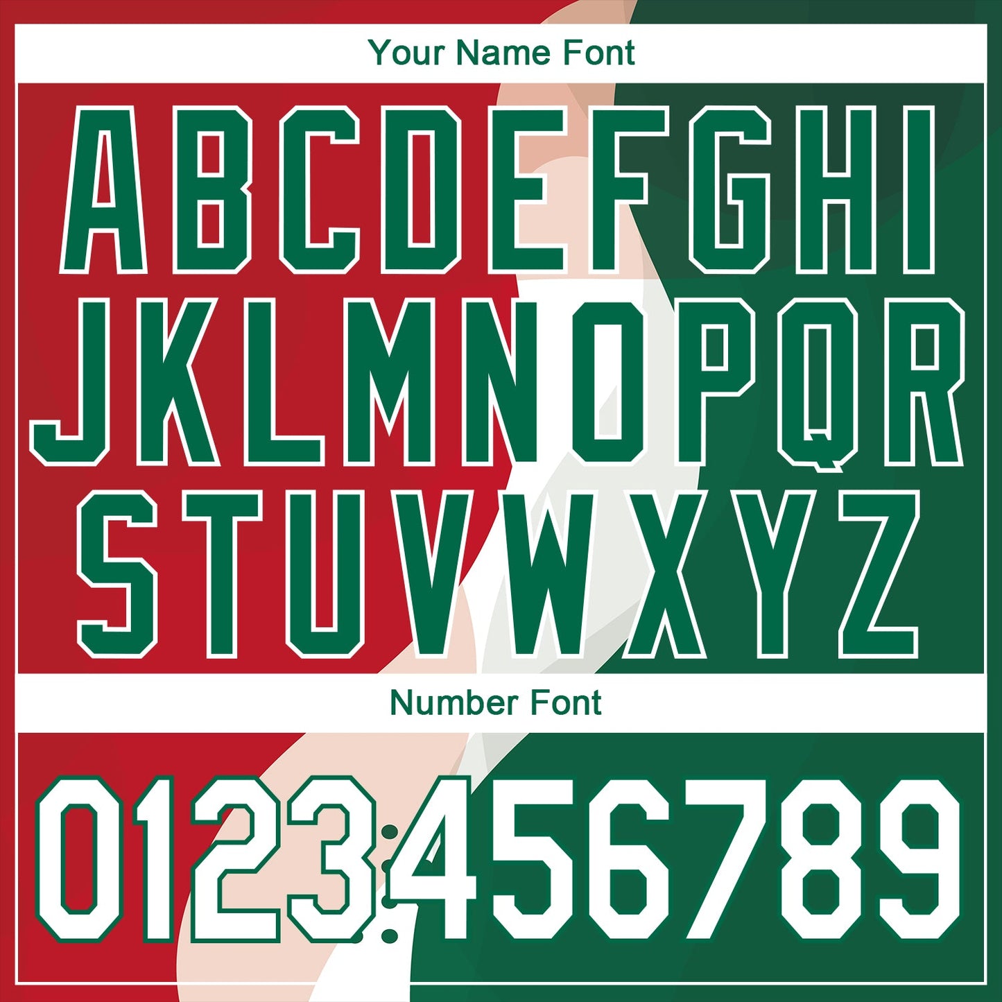 Custom Red White-Kelly Green 3D Mexico Performance T-Shirt view 4