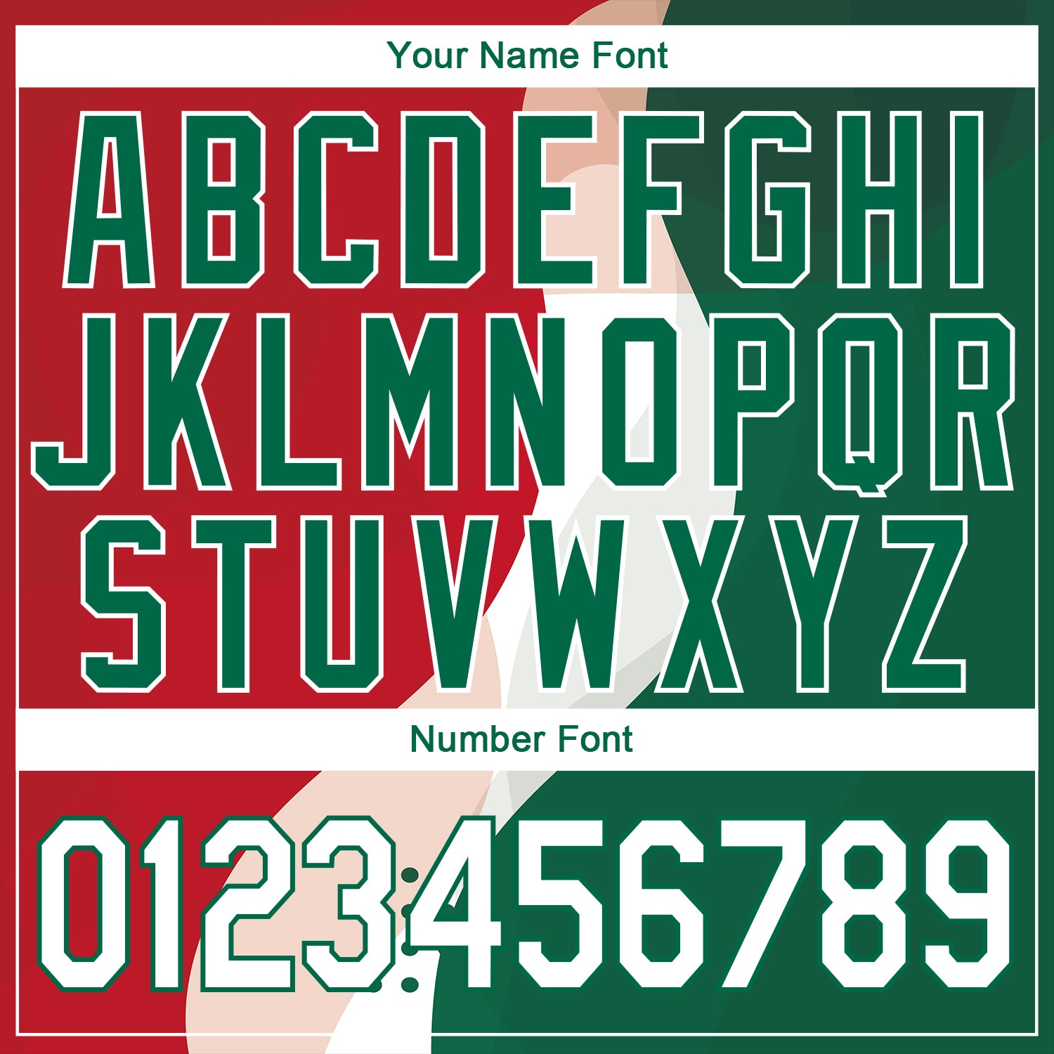 Custom Red White-Kelly Green 3D Mexico Performance T-Shirt view 4