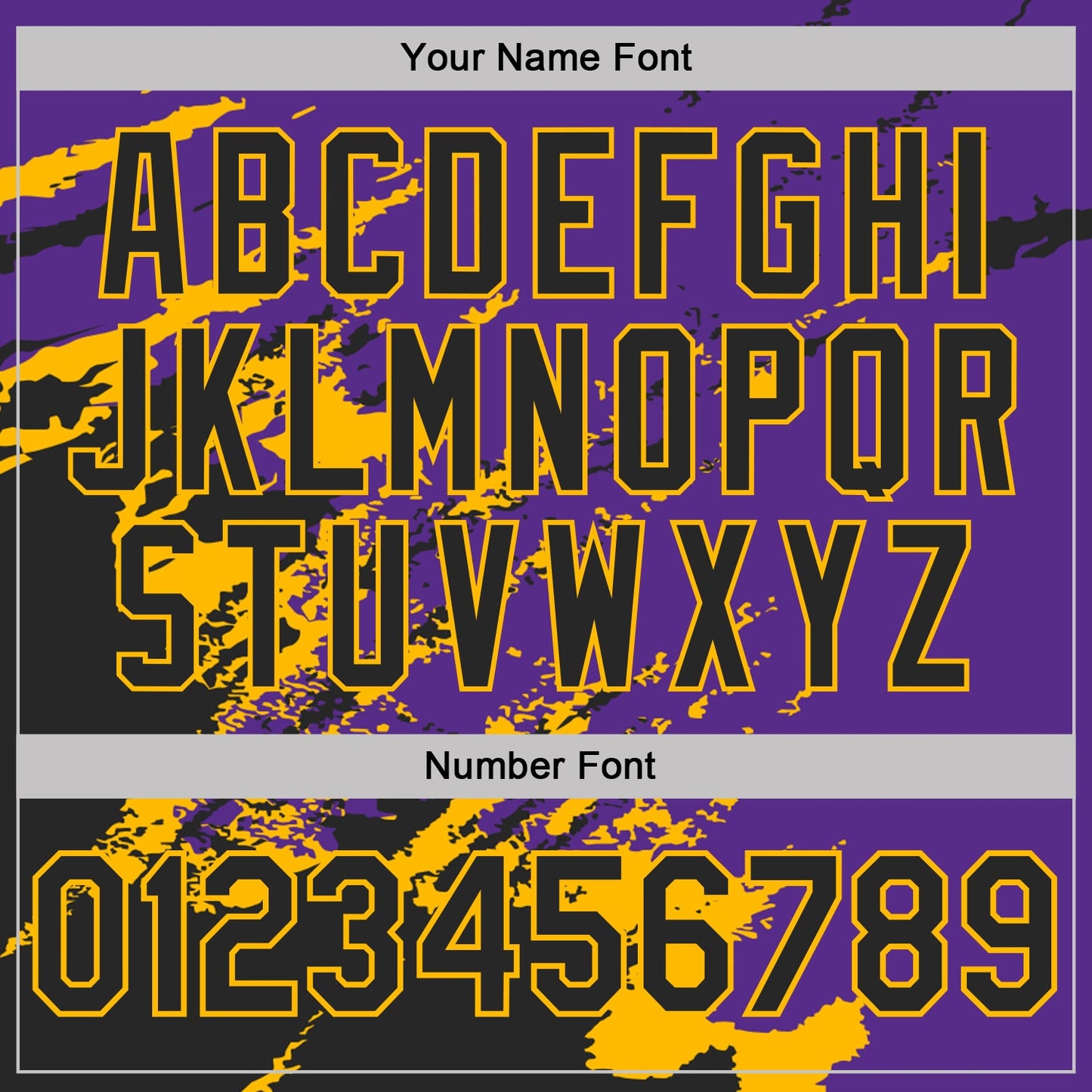 Custom Purple Black-Gold Brush Stroke Shatter Splatter Performance T-Shirt view 4