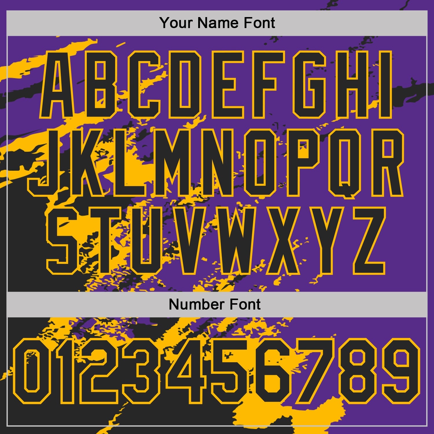 Custom Purple Black-Gold Brush Stroke Shatter Splatter Performance T-Shirt view 4