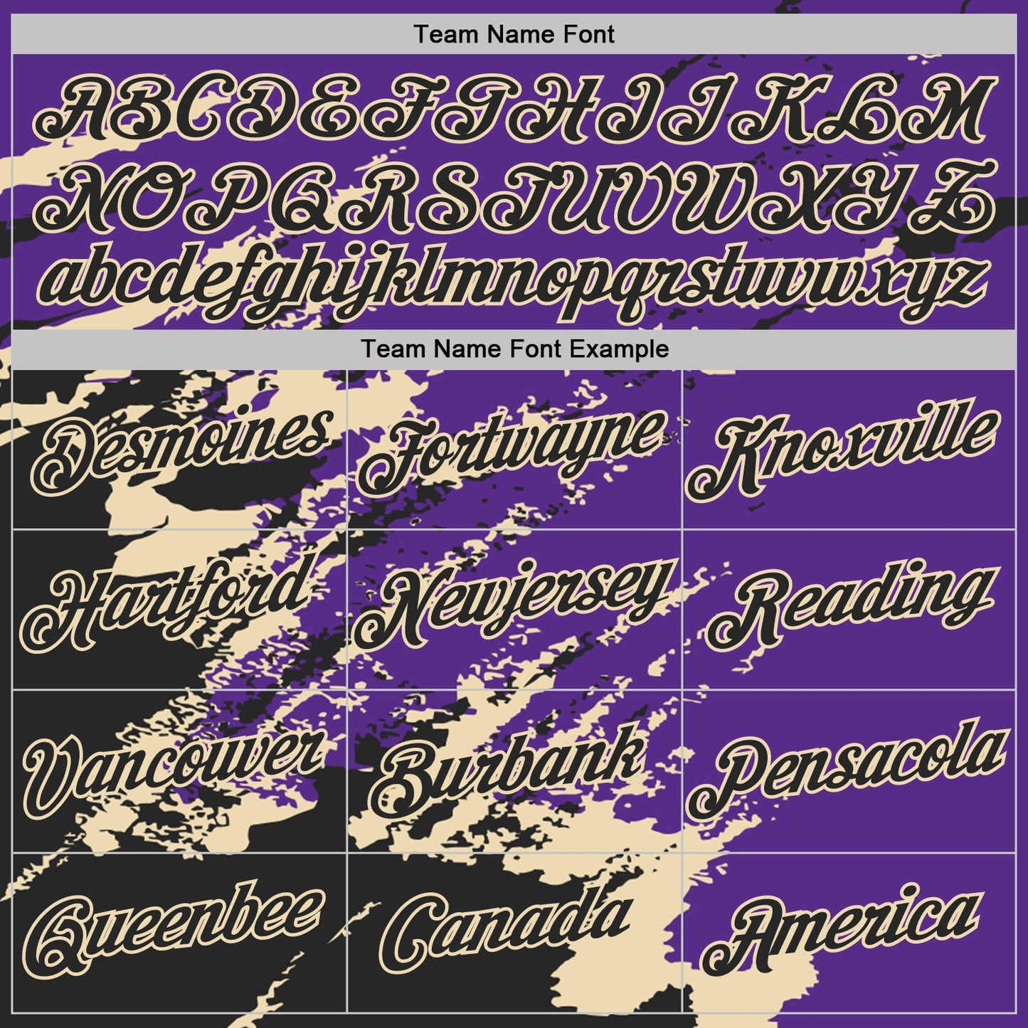 Custom Purple Black-Cream Brush Stroke Shatter Splatter Performance T-Shirt view 3