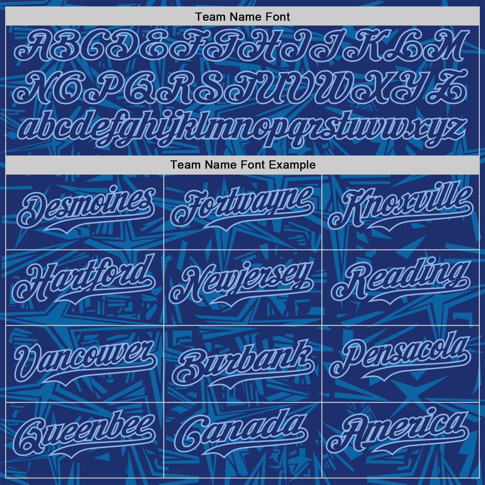 Custom Royal Blue-Light Blue Geometric Cyber Starburst Authentic Baseball Jersey view 4