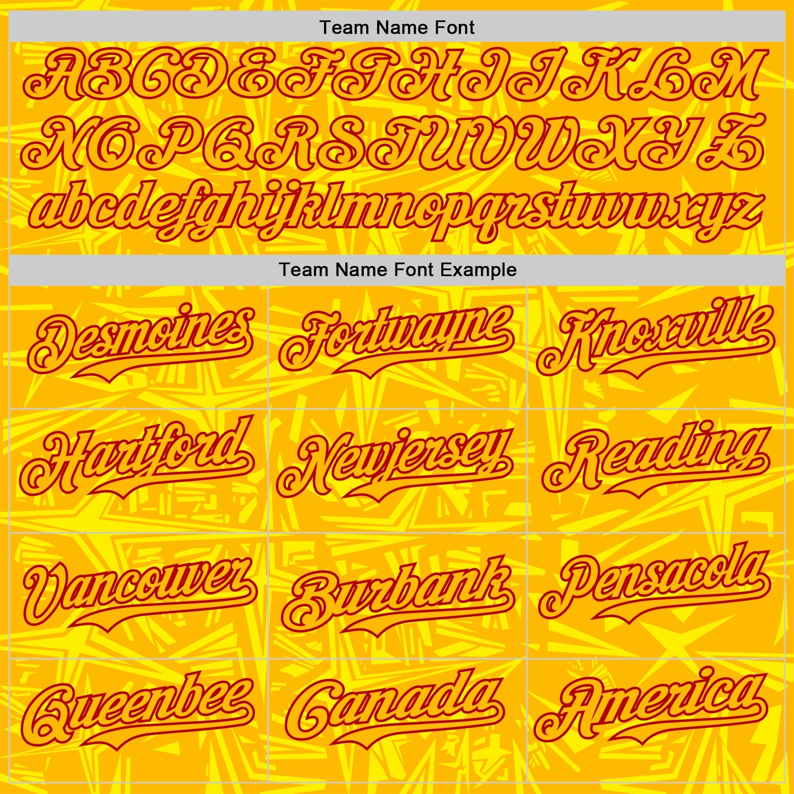 Custom Gold Light Yellow-Red Geometric Cyber Starburst Authentic Baseball Jersey view 4