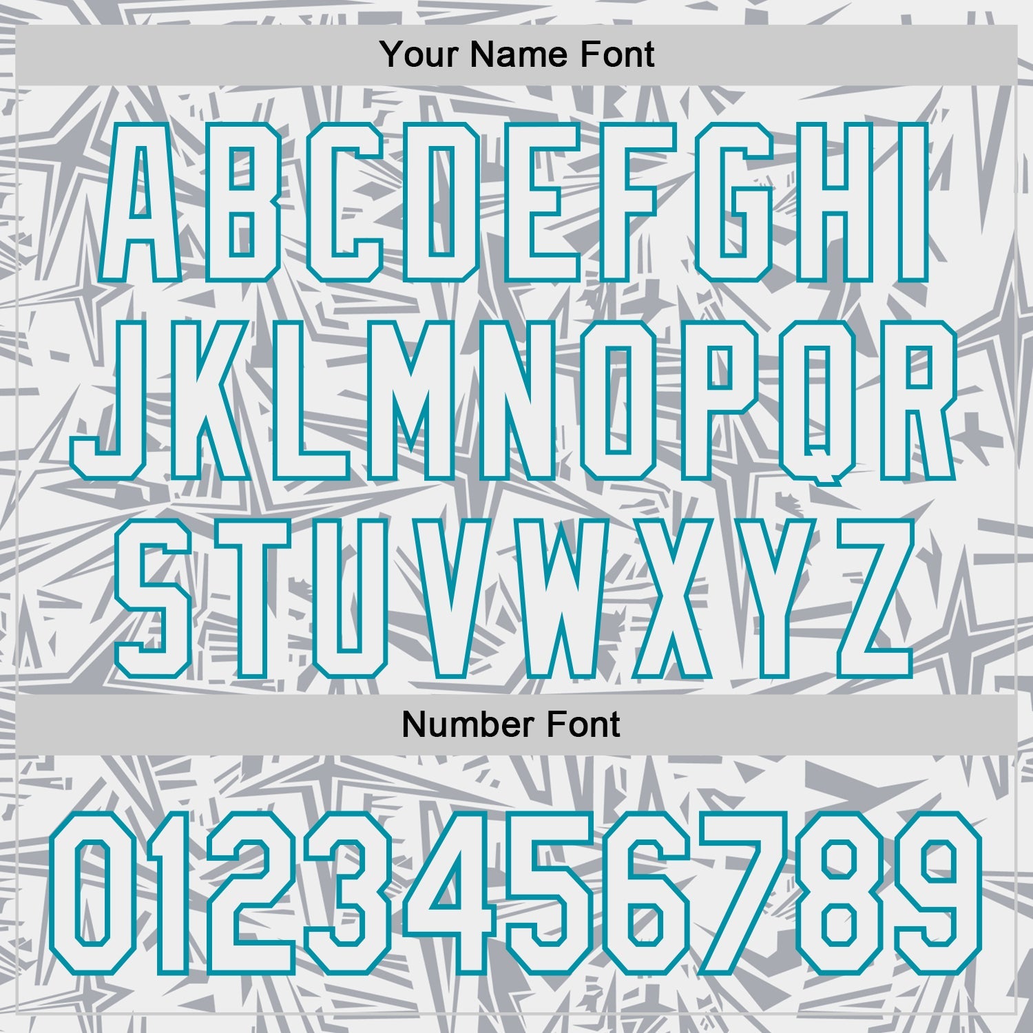 Custom White Gray-Teal Geometric Cyber Starburst Authentic Baseball Jersey view 5
