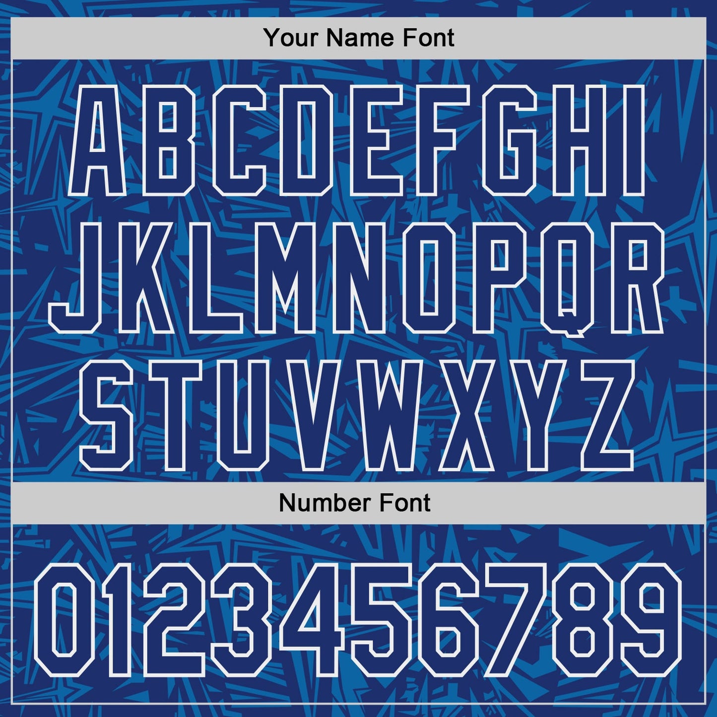 Custom Royal Blue-White Geometric Cyber Starburst Authentic Baseball Jersey view 5