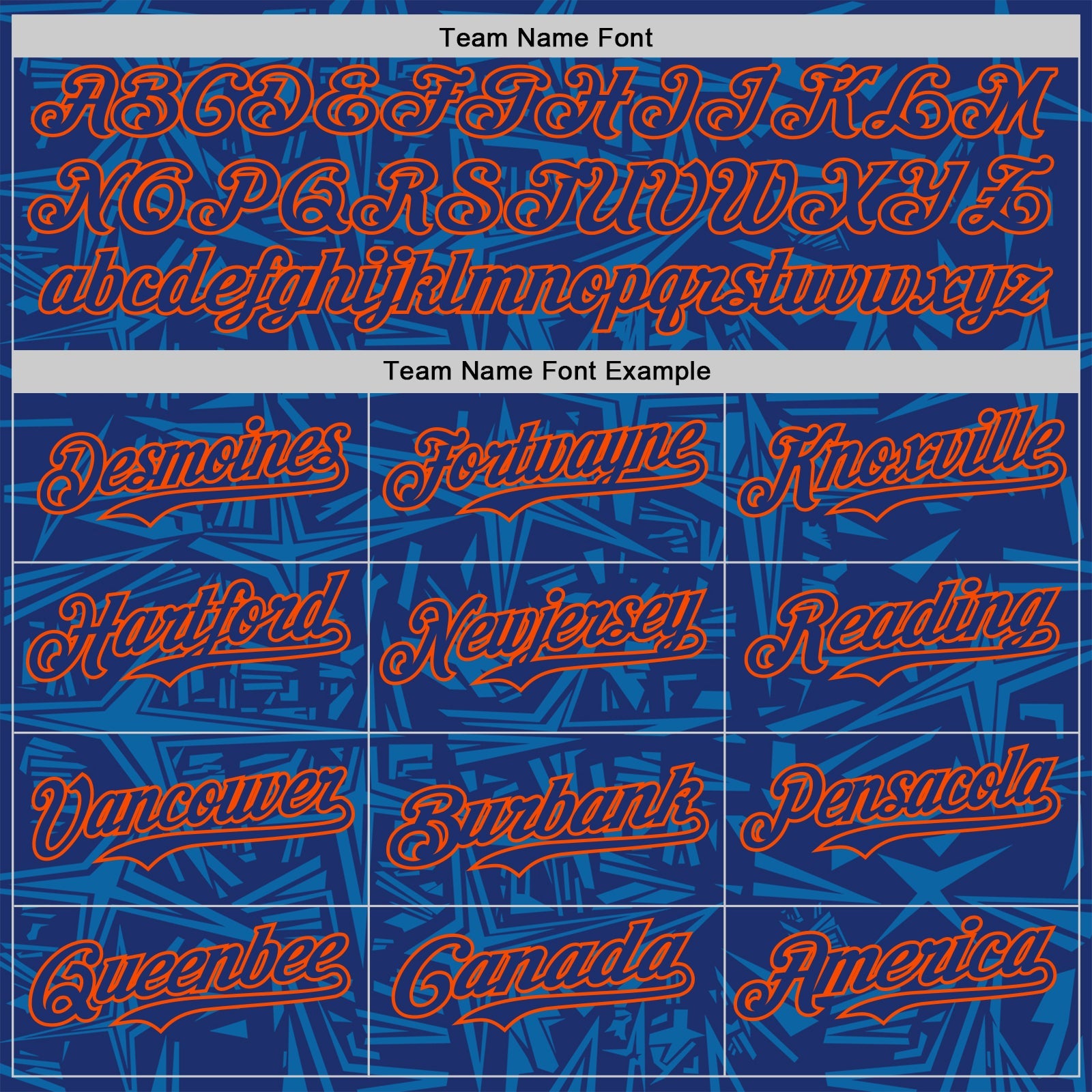 Custom Royal Blue-Orange Geometric Cyber Starburst Authentic Baseball Jersey view 4